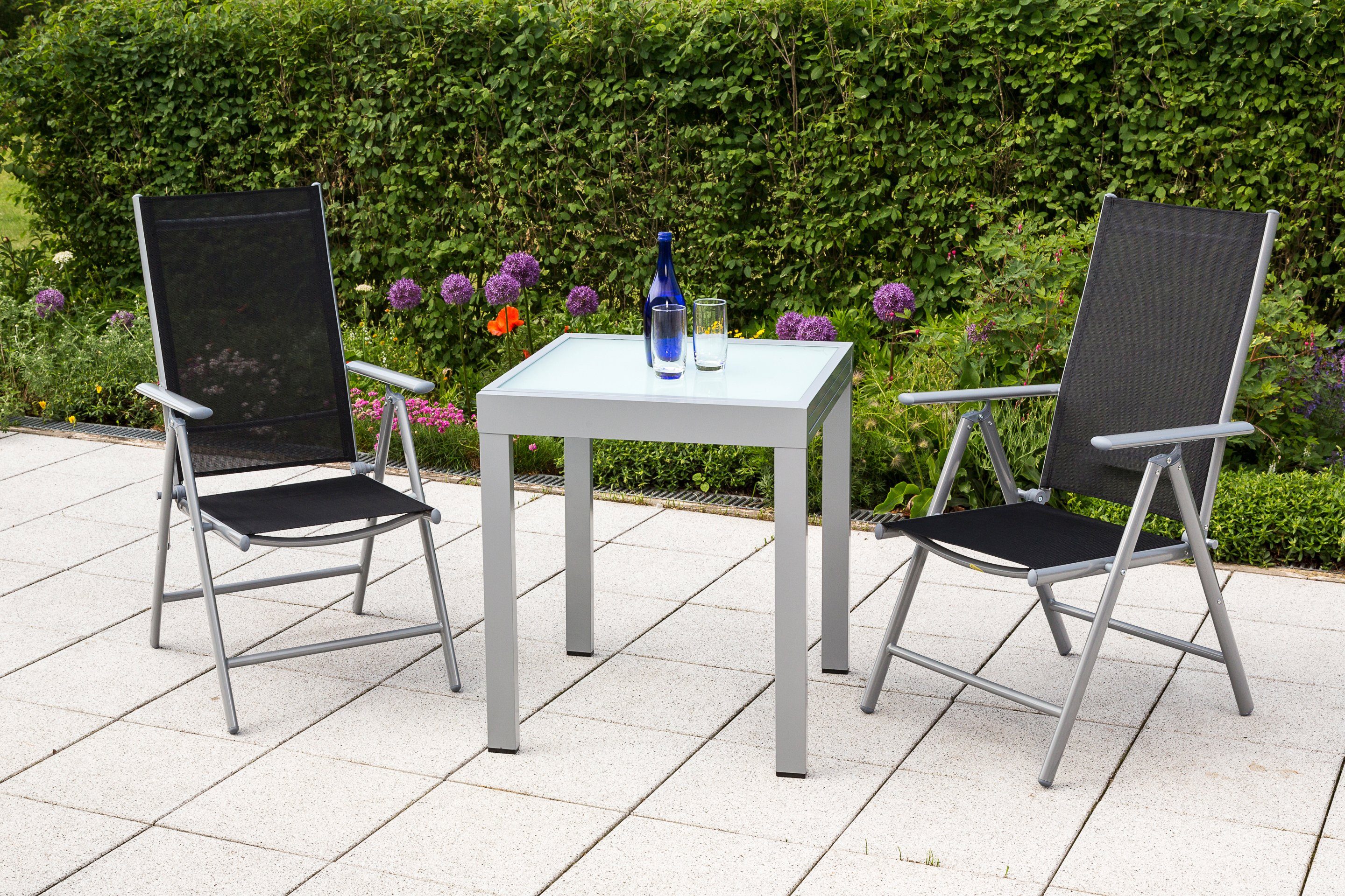 MERXX Balkonset Amalfi, mit ausziehbarem Tisch: 65/ 130 cm