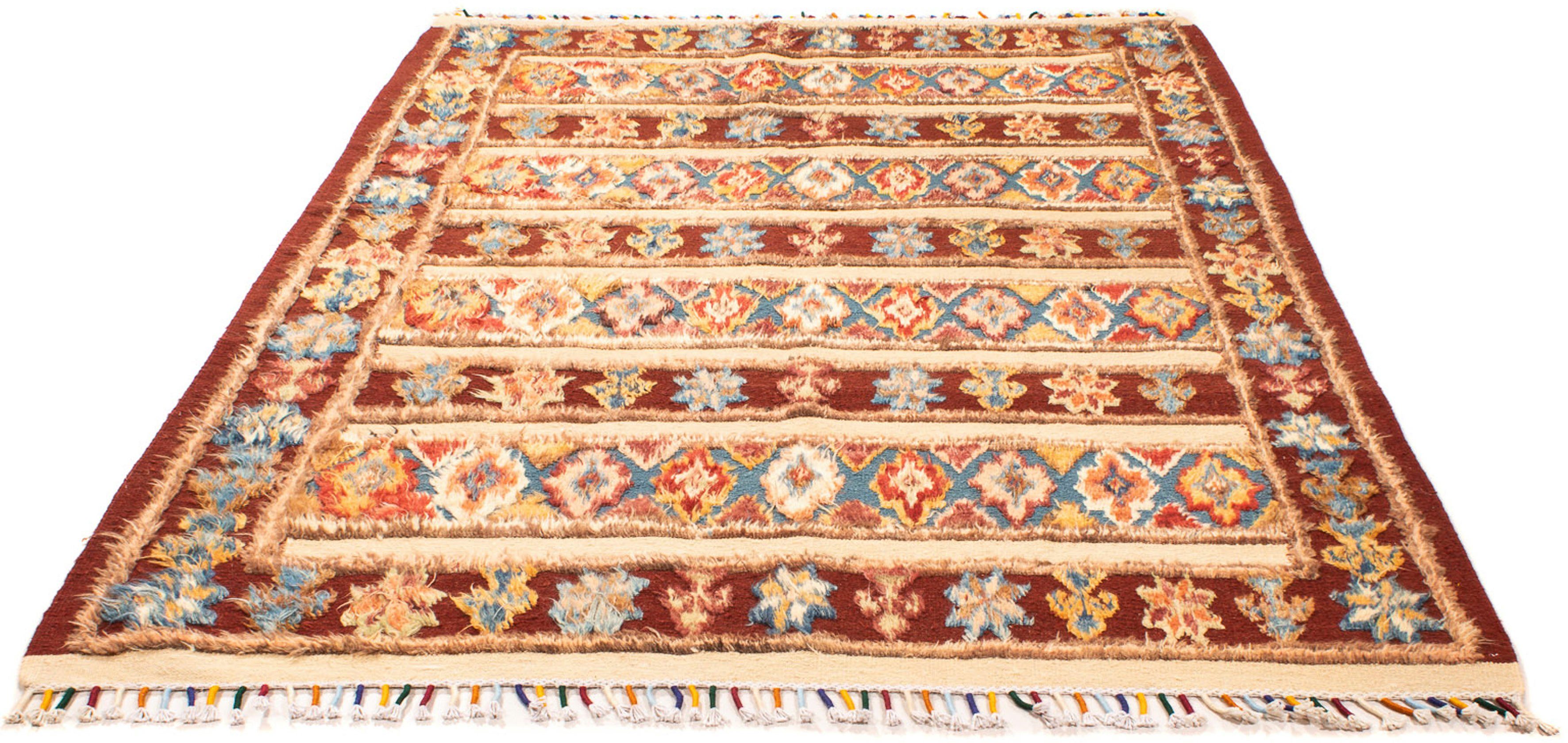 Wollteppich Berber - 231 x 163 cm - mehrfarbig, morgenland, rechteckig, Höhe: 20 mm, Wohnzimmer, Handgeknüpft, Einzelstück mit Zertifikat