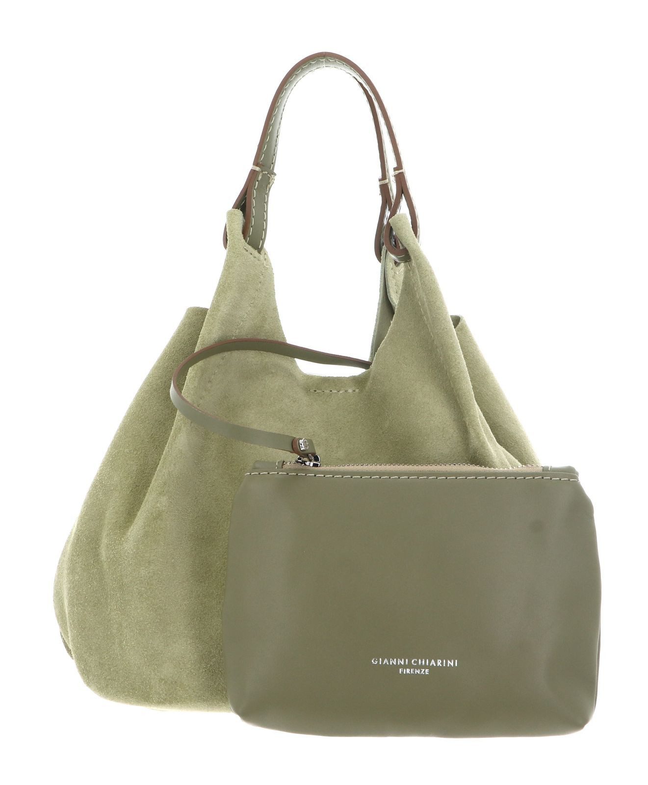 GIANNI CHIARINI Handtasche Crossbody Bag (Set, 2-tlg), aus echtem Rindsleder