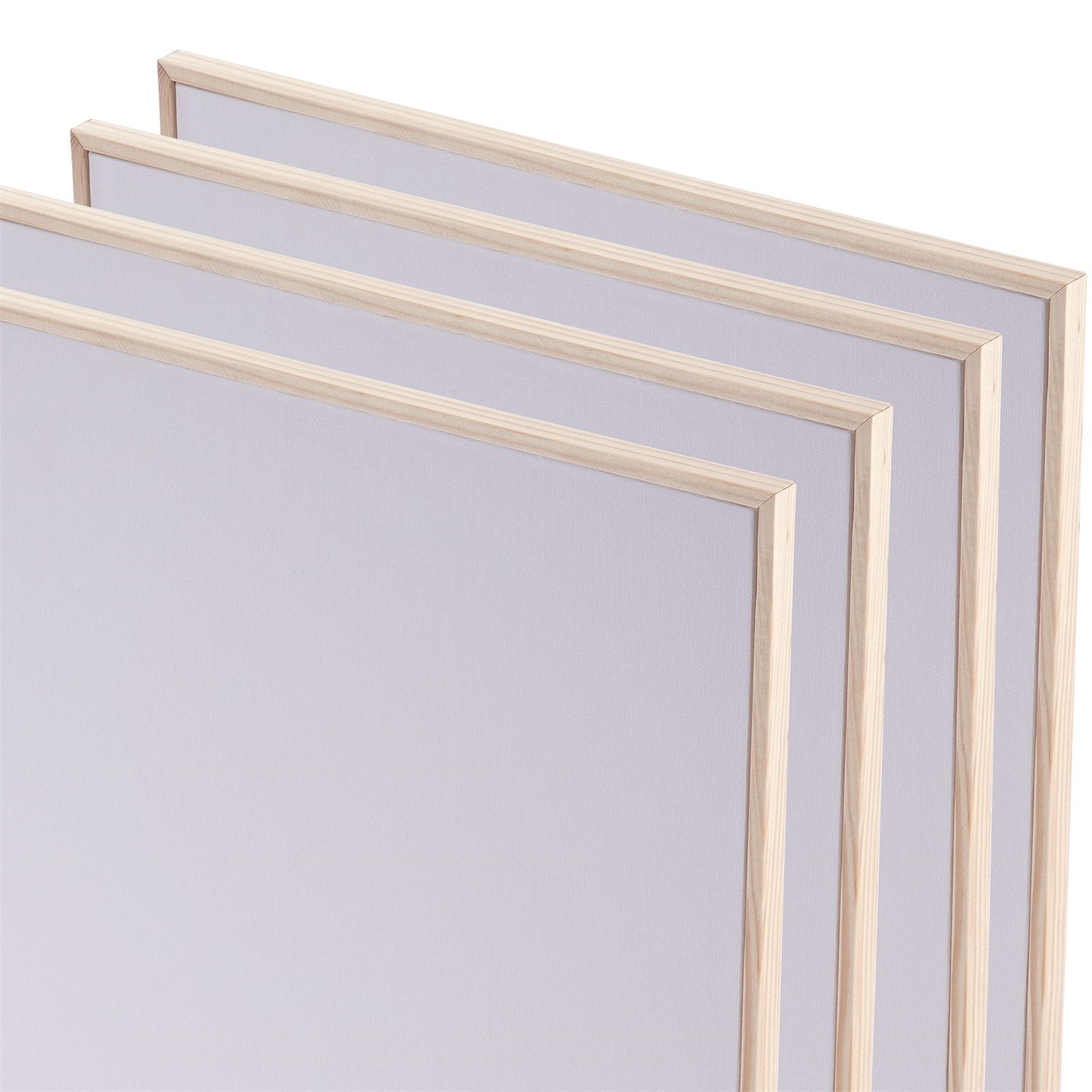 Keilrahmen 4x KÜNSTLER MALKARTON MIT SCHATTENFUGENRAHMEN 20x30 cm, Leinwand Set