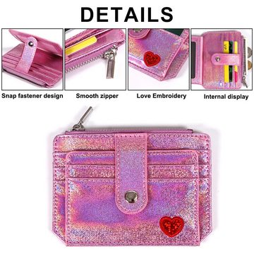 Rnemitery Geldbörse Brieftaschen für Damen Schlüsselanhänger kleine Kreditkartenetui (1-tlg)