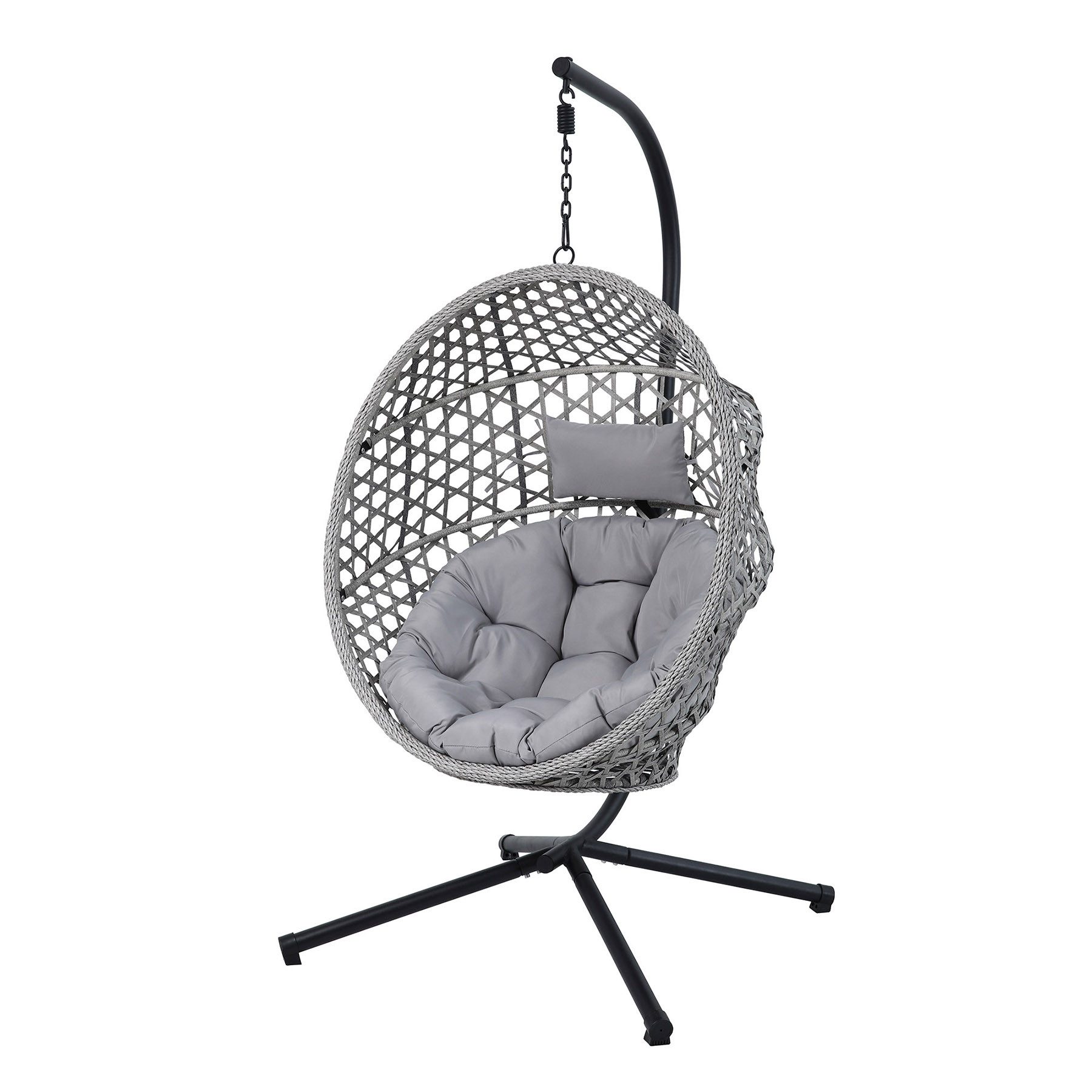 riess-ambiente Hängesessel VOGUE hellgrau - Hängestuhl inkl. Kissen, wetter günstig online kaufen