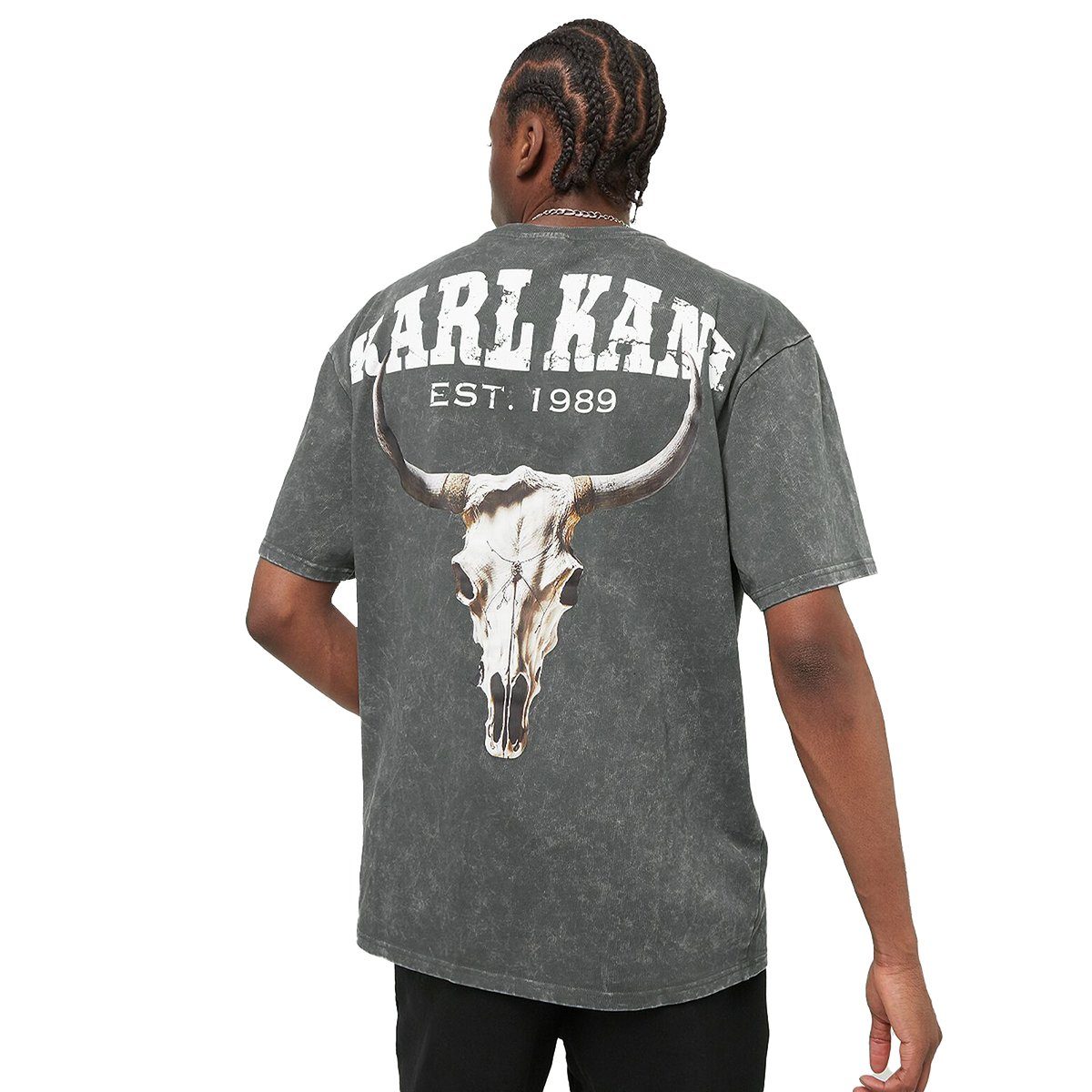 Karl Kani T-Shirt Small Signature Washed Heavy Jersey Skull L