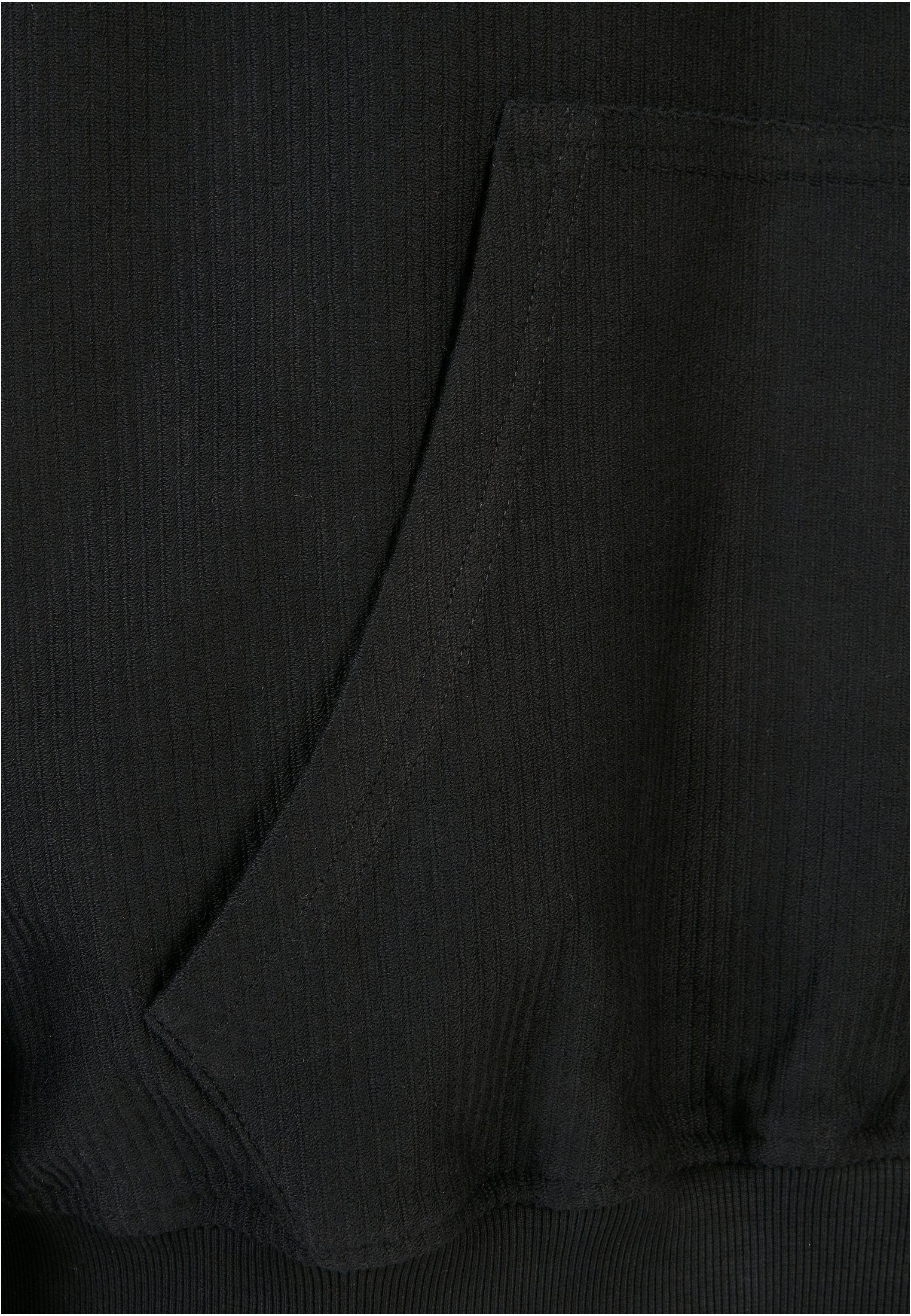 Hoody Rib CLASSICS black (1-tlg) Boxy Terry Herren Sweater URBAN