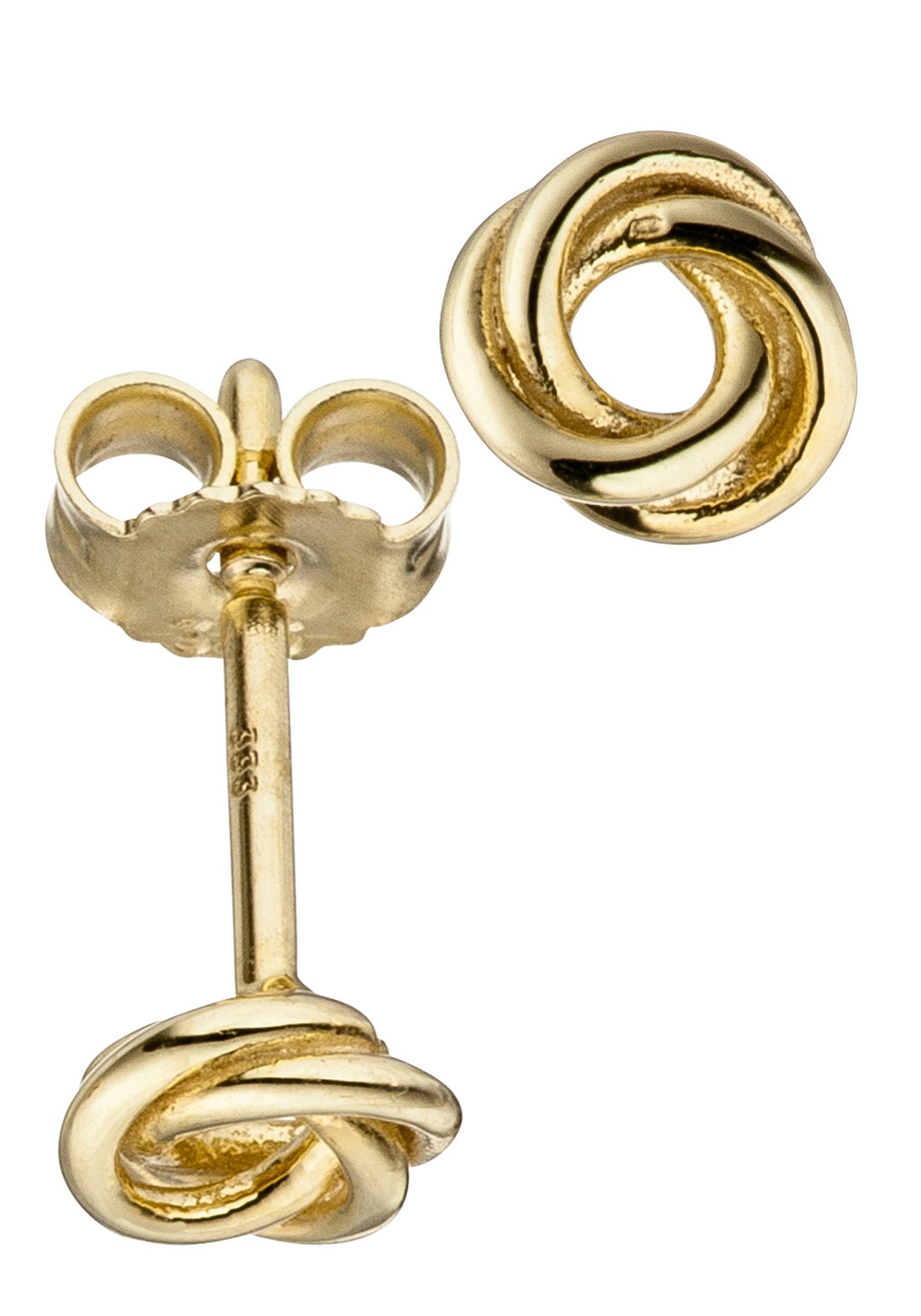 JOBO Paar Ohrstecker Ohrringe verschlungen, 333 Gold