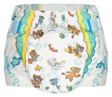 Crinklz Windeln Crinklz Aquanaut - M (75-110 cm) (15-St., Windeln mit Folie und Tauchermotiven)