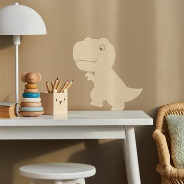 WANDStyle Wanddekoobjekt "Dino T-Rex" aus Holz, Pappel