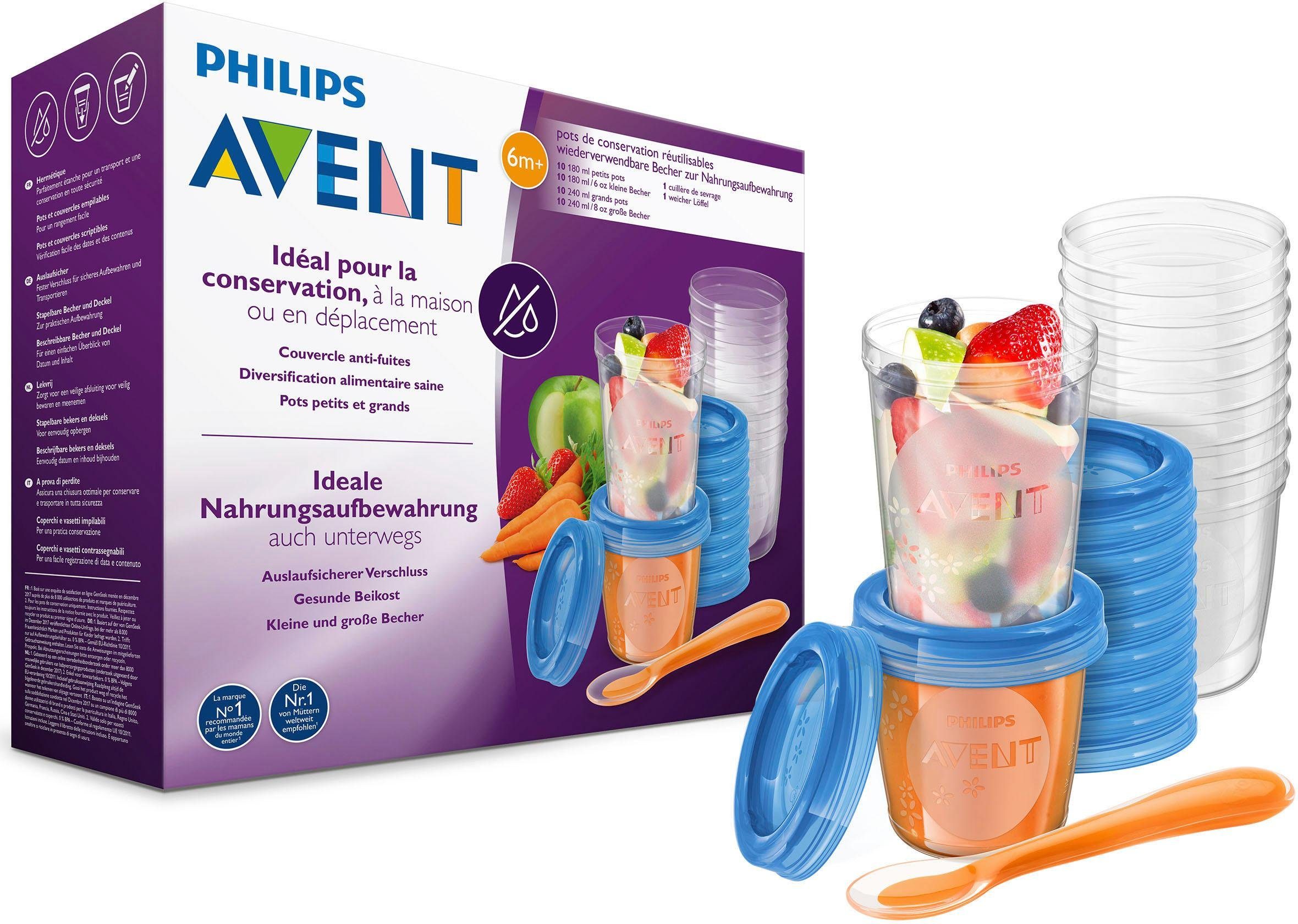 (Set, Polyprophylen Philips 41-tlg) AVENT SCF721/20, Aufbewahrungssystem (PP),