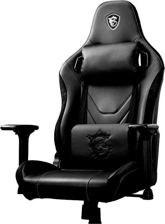 MSI Gaming-Stuhl »MSI MAG CH130 X Gaming Stuhl (Belastung max. 150 Kg, 4D Armlehnen, PVC Leder, schwarz, Nackenkissen, Lendenstütze)«-kaufen