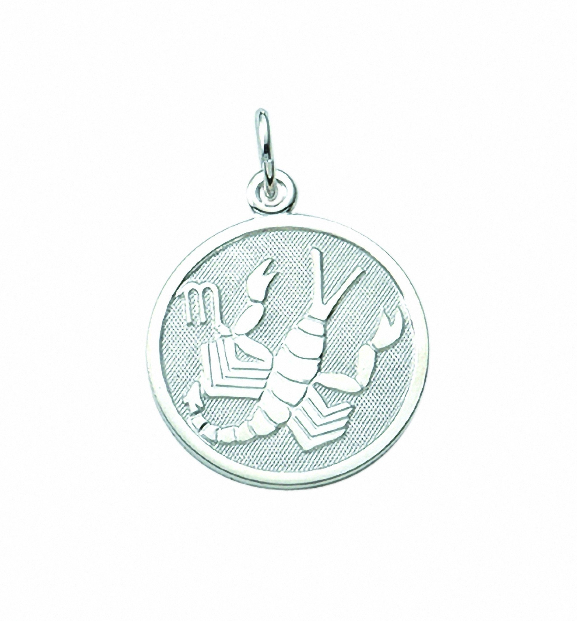 Adelia´s Kette mit Anhänger 925 Silber Sternzeichen Anhänger Skorpion Ø 15,7 mm, Schmuckset - Set mit Halskette