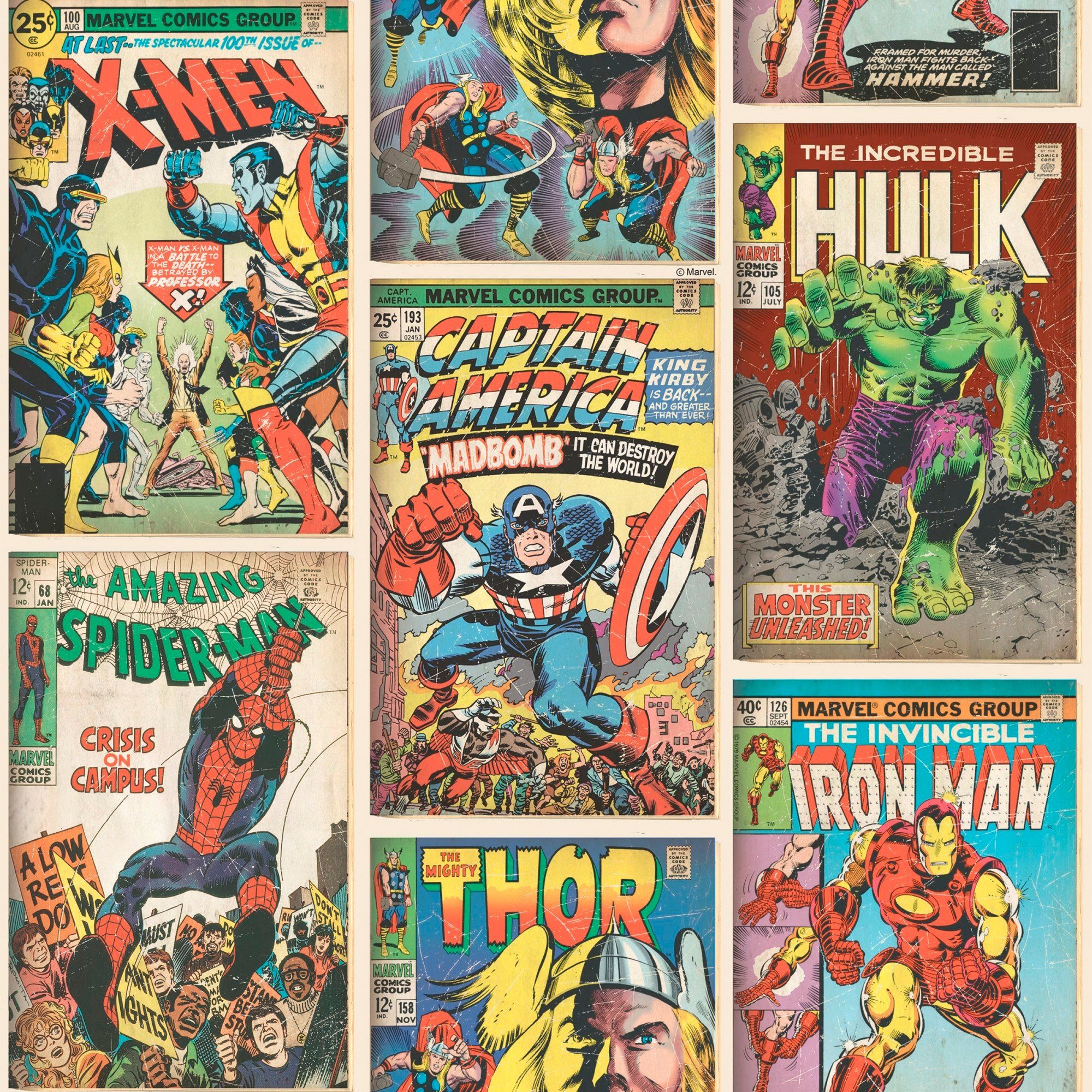 MARVEL Papiertapete Marvel Action Heroes günstig online kaufen
