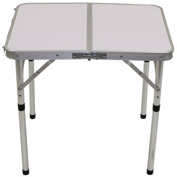 FoxOutdoor Campingtisch Camping-Tisch, klappbar, Alu, Tragegriff, 60x45x55 cm (Packung), 2 Tischhöhen ca. 25 / 55 cm