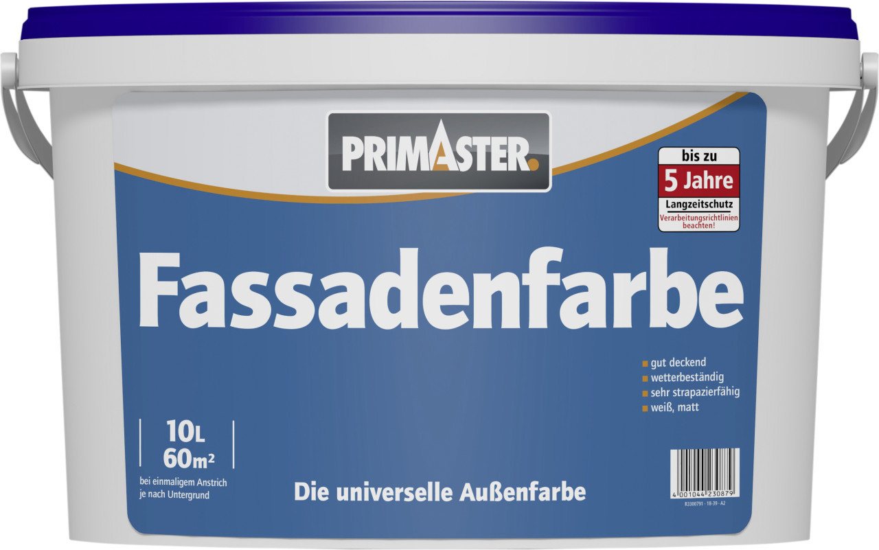 Thumbnail - Primaster Fassadenfarbe Primaster Fassadenfarbe 10 L weiß matt