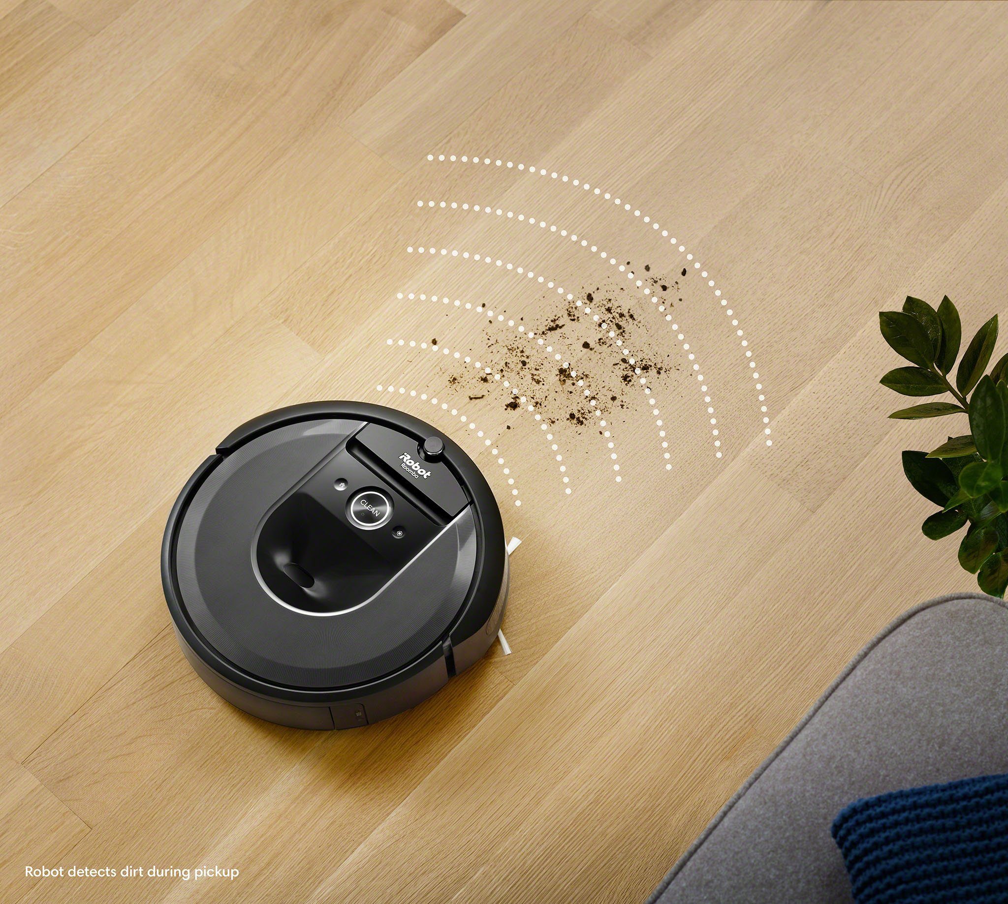 App-/Sprachsteuerung, Einzelraumkaritierung Roomba (i7158), Saugroboter beutellos, i7 iRobot