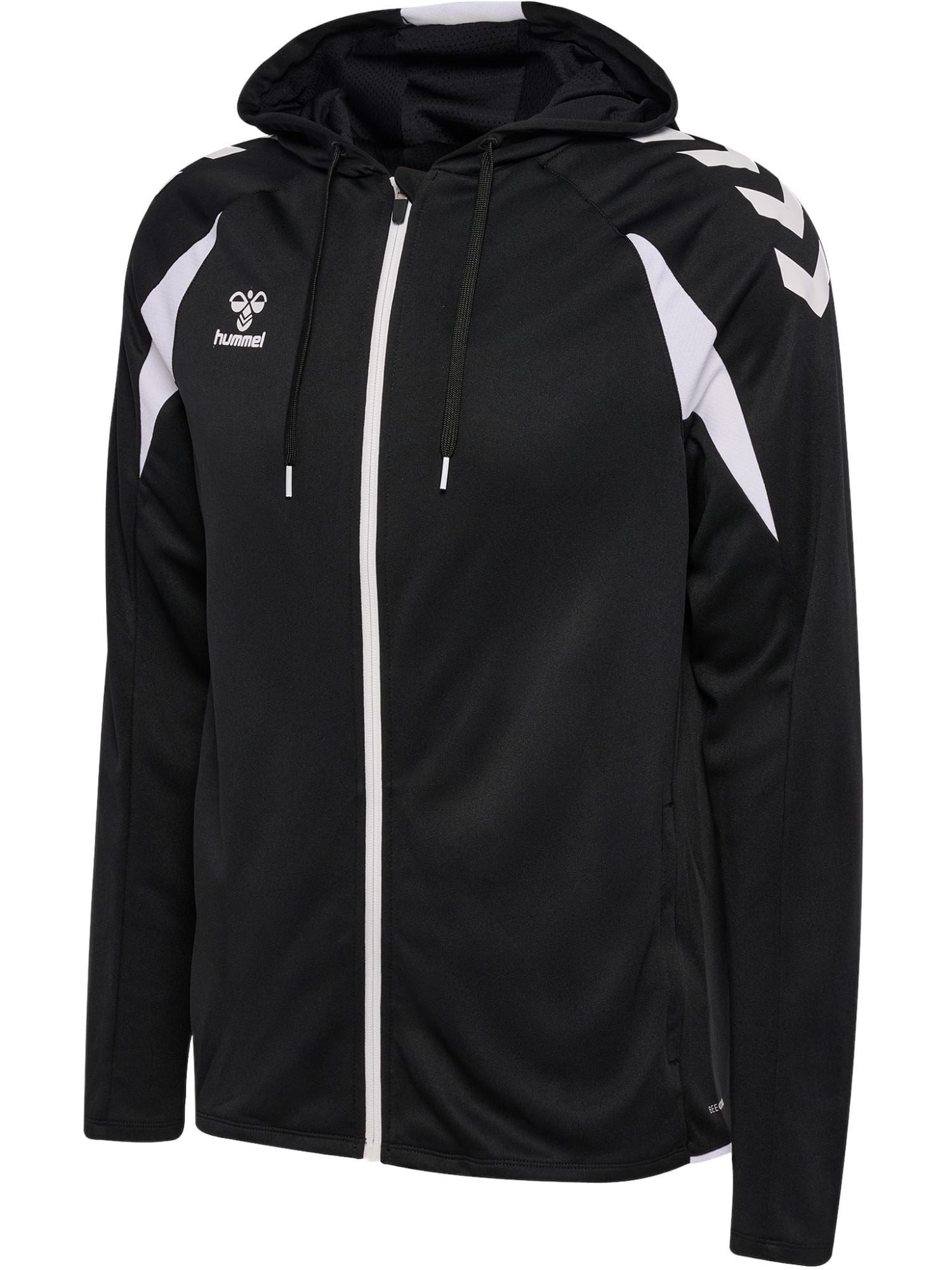 hummel Kapuzenpullover hmlCORE 2.0 Full-Zip Hoodie (100% rec. Polyester) schwarz/weiss Herren