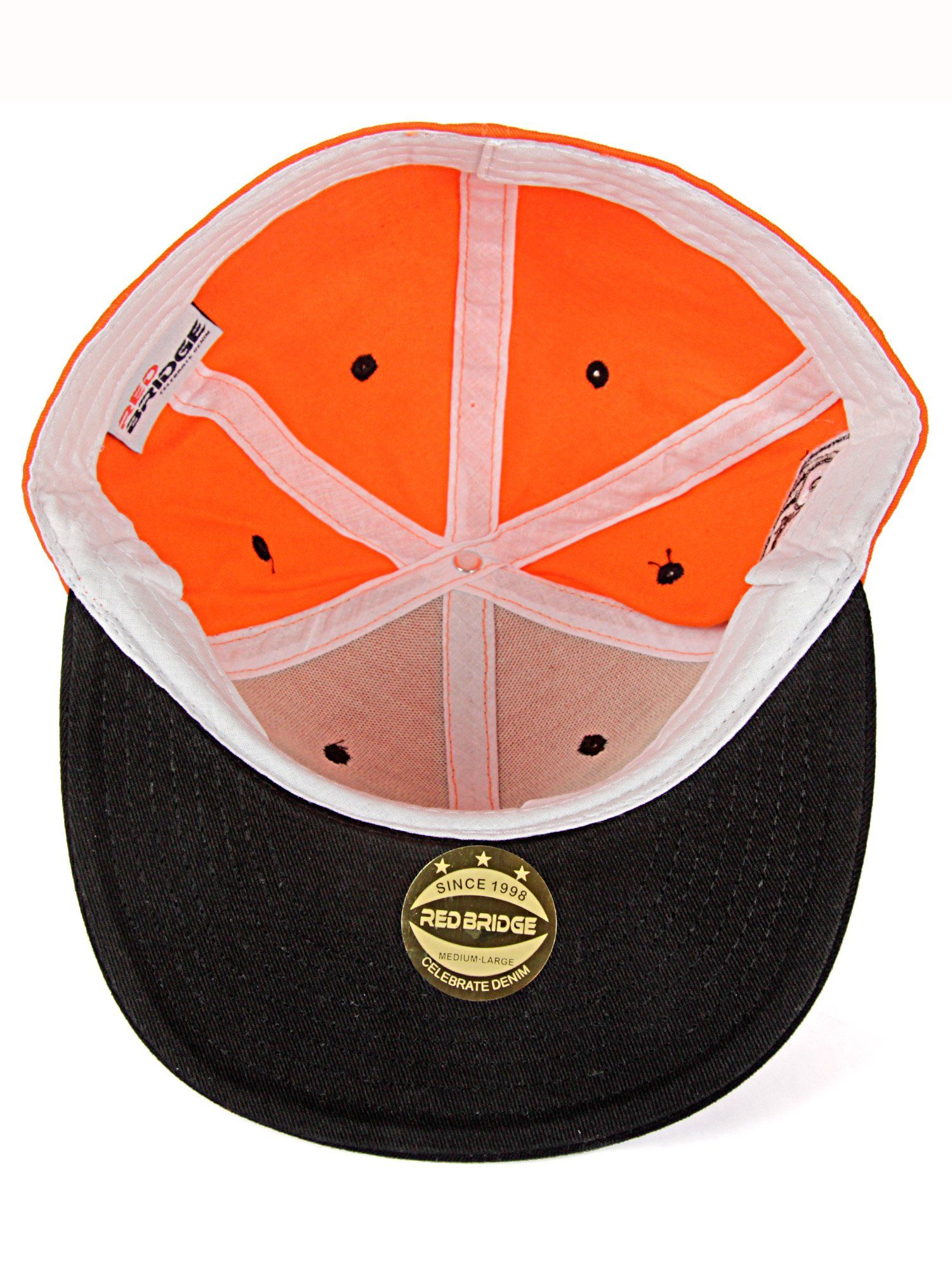 Schirm Baseball Durham Cap RedBridge orange-schwarz mit kontrastfarbigem