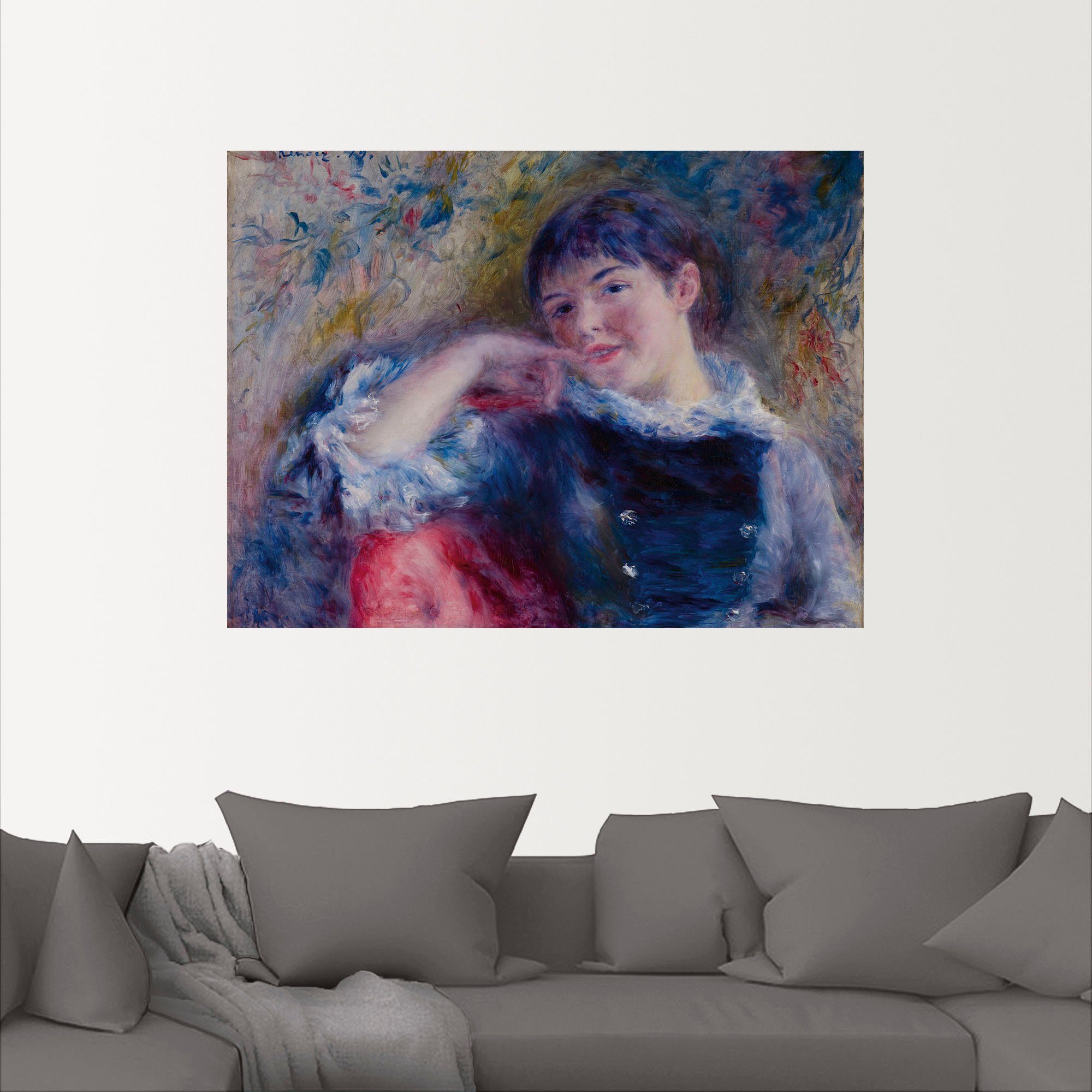 Träumerin. versch. Leinwandbild, Bilder Poster (1 St), Wandbild Wandaufkleber von in als Alubild, Artland oder Größen Frauen 1879,