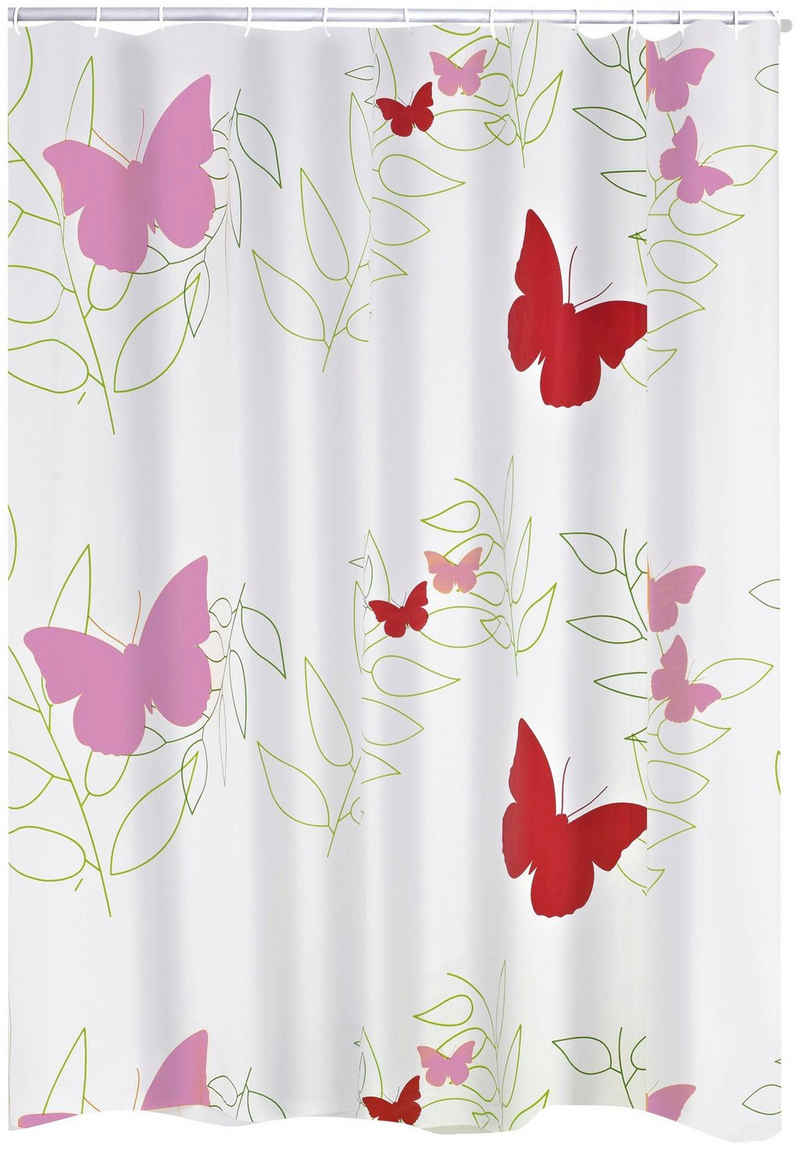 Ridder Duschvorhang Folie Butterflies, ca. 180x200 cm Breite 180 cm (1-tlg)