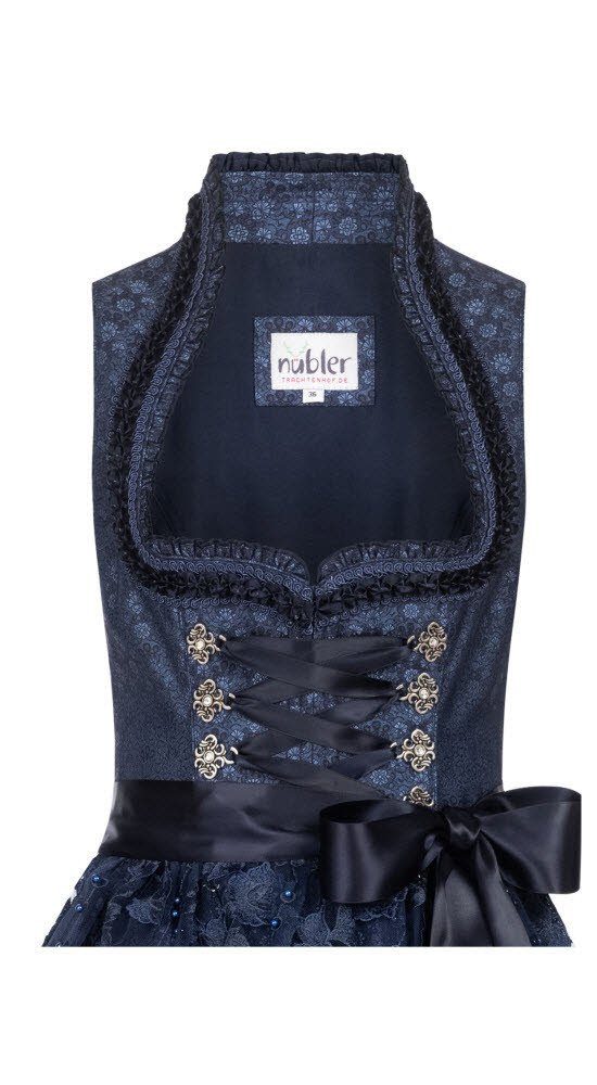 Nübler Trachtenkleid Dirndl midi Coro in Dunkelblau von Nübler