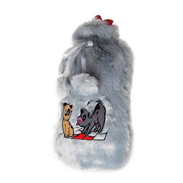 BIGGDESIGN Wärmflasche BiggDesign Hunde Wärmflasche, 2L, Grau, (1-tlg)