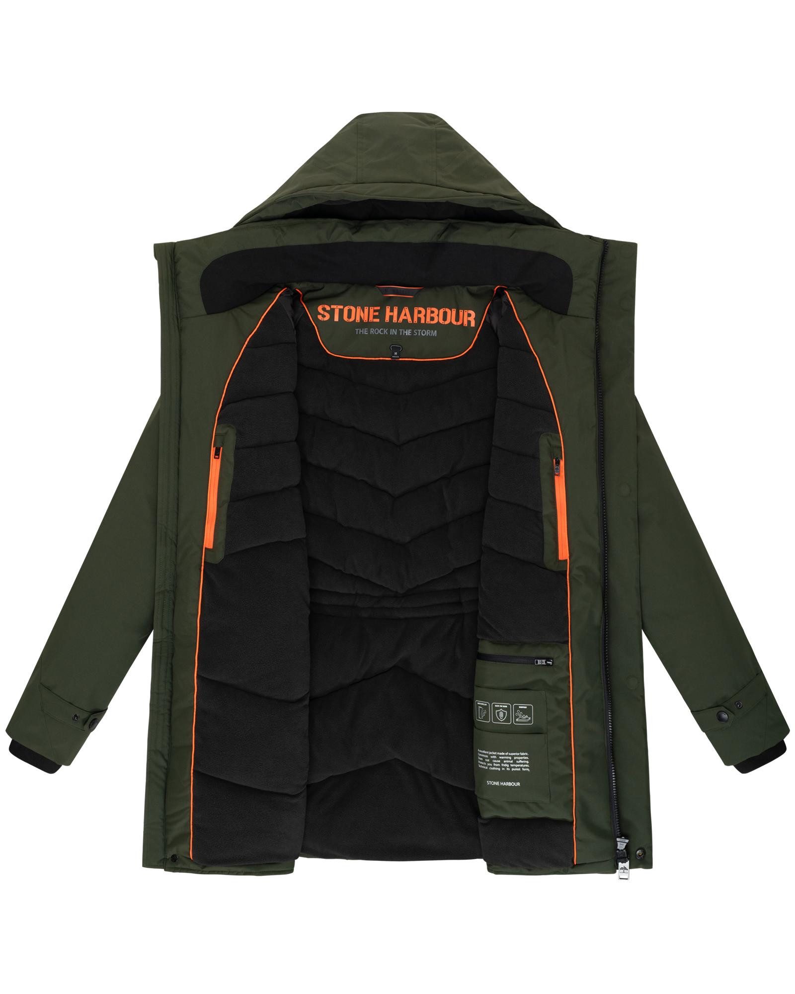 Stone Harbour Wintermantel Emriis XX Warmer Herren Mantel mit Magnet-Knöpfen