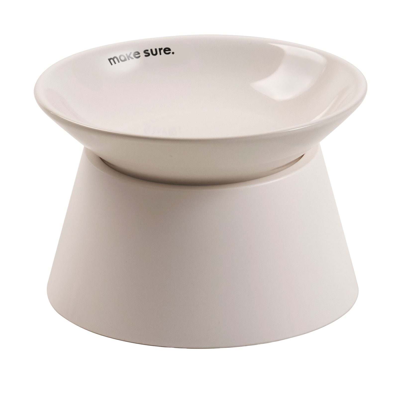 Purpurra Futternapf Makesure TATA Große Öffnung (17,5 cm) mit Ständer, Keramik, Napf aus Keramik