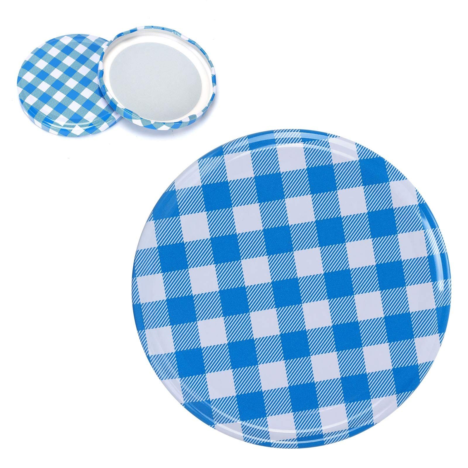 Youyijia Deckel 100 Stück Twist Off Deckel Ersatzdeckel Verschlüsse Schraubdeckel Blau