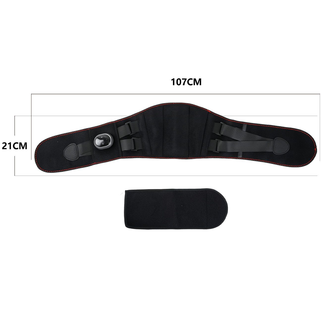 shop'n smile ideoon Wärmegürtel Beheizbar Rücken Wärme- & Massagegürtel kabellos Akku Heizgürtel 152cm, 5 Heizstufen, 3 Massage-Modi, USB-C Akku & Abschaltautomatik