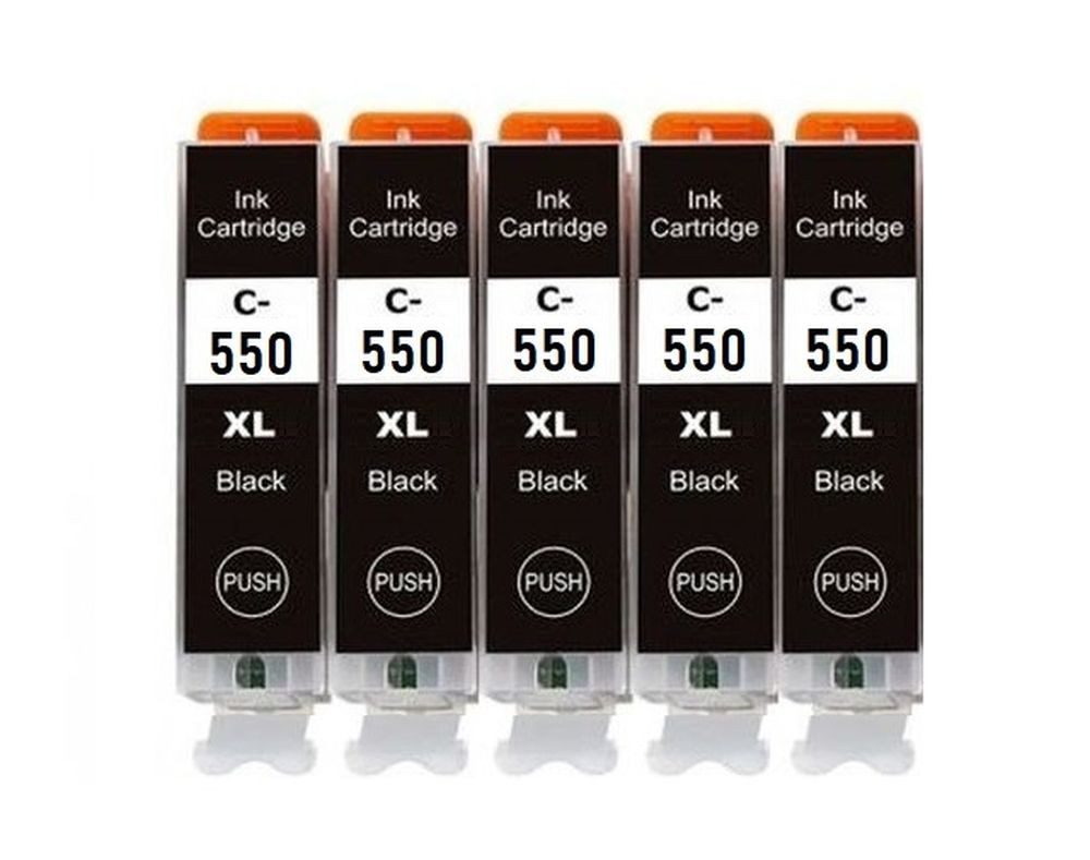 5 x Druckerpatrone kompatibel mit Canon PGI-550 XL & CLI-551 XL Tintenpatrone
