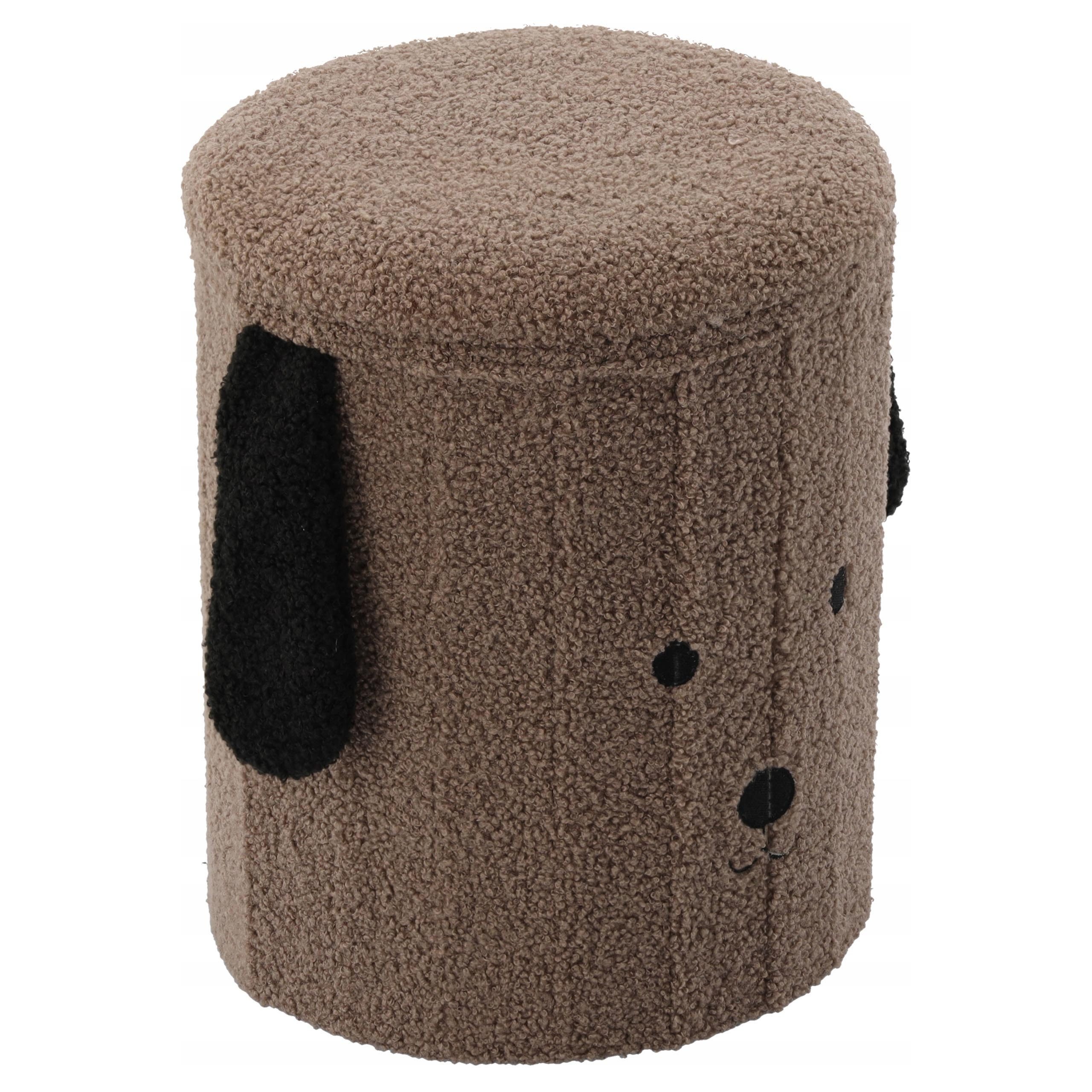Sarcia.eu Kinderklappstuhl Klappbarer Pouf mit Aufbewahrung, Plüsch, für Kinder, Hund 28x28x34 cm