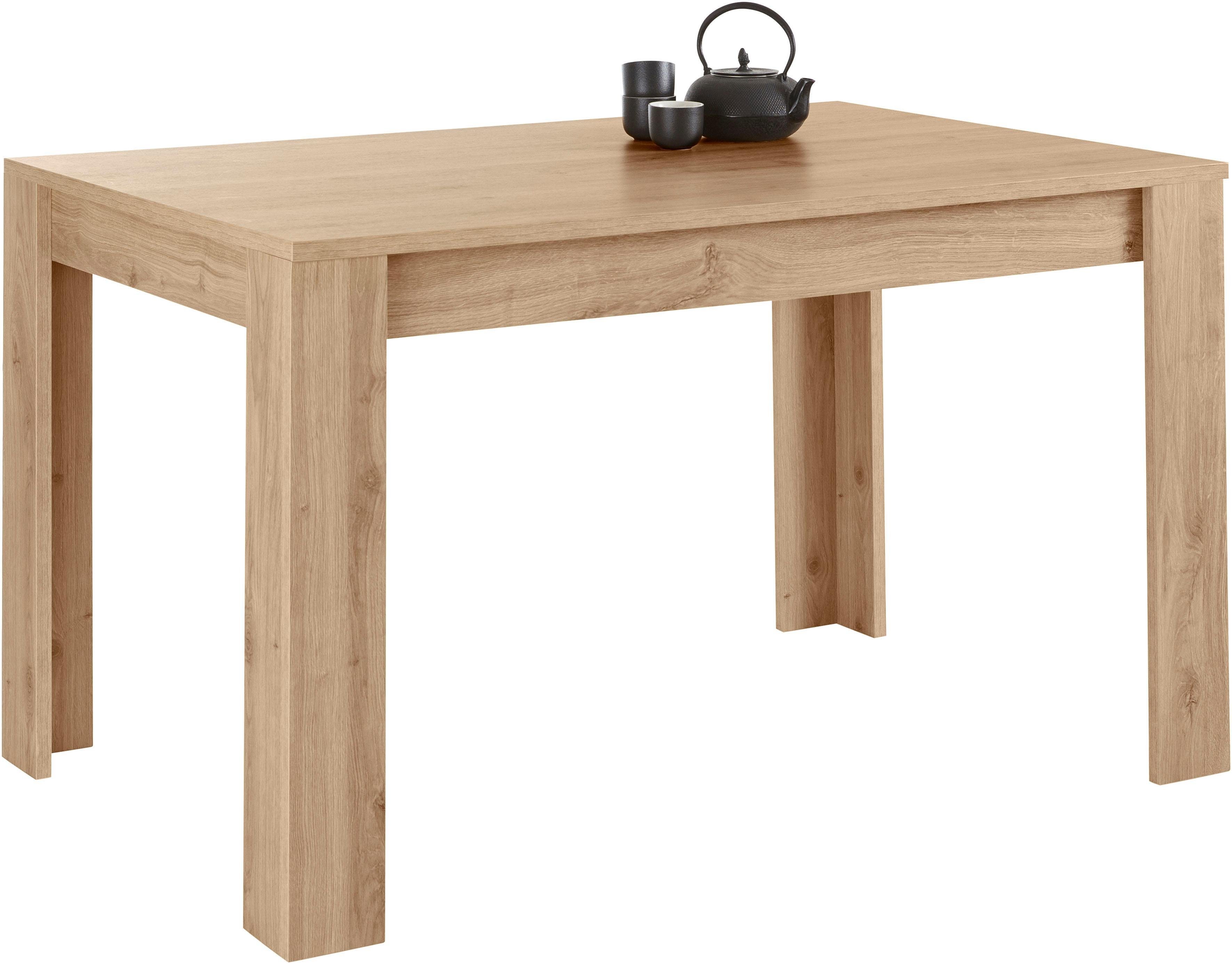 Home affaire Esstisch Firenze, Beite 137-185 cm, inkl. Ansteckplatte
