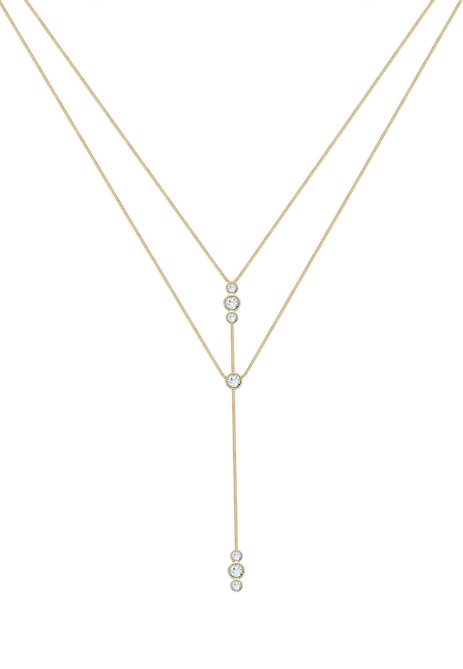 Elli Gliederkette Y-Kette Layer und Kristalle günstig online kaufen