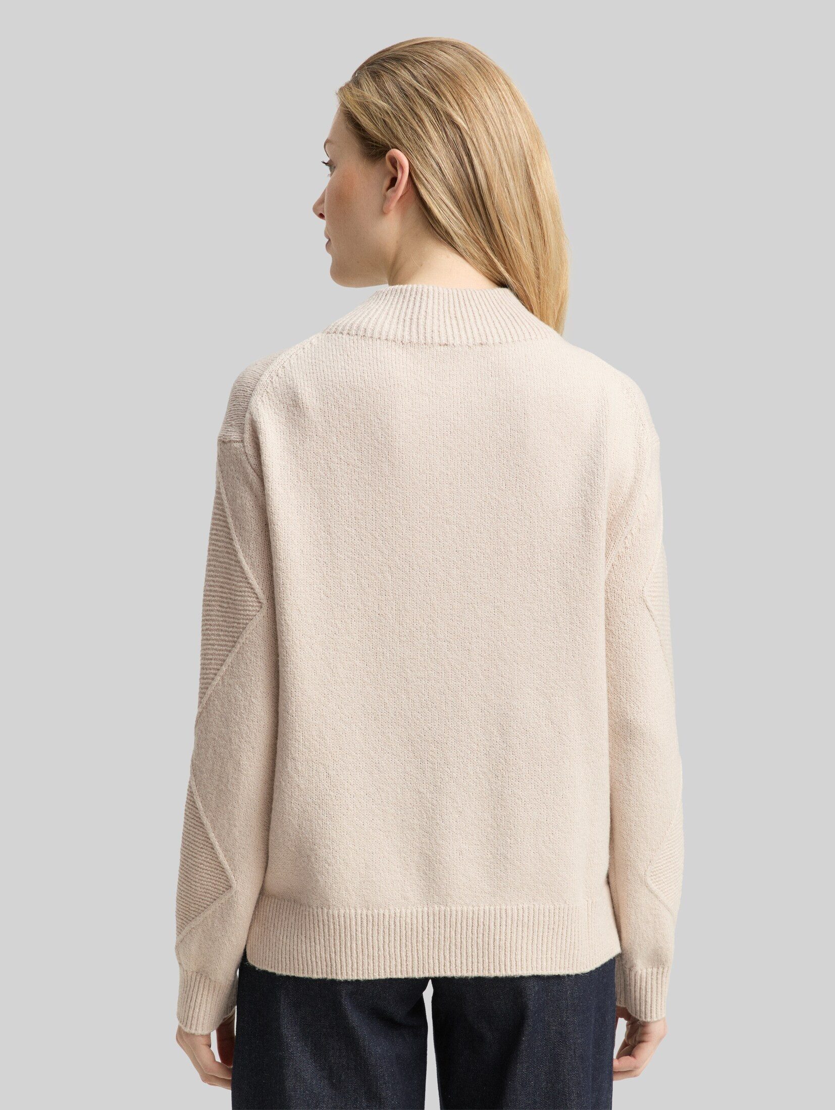 TOM TAILOR Strickpullover Pullover & Strickjacken Loose Fit Strickpullover mit Stehkragen