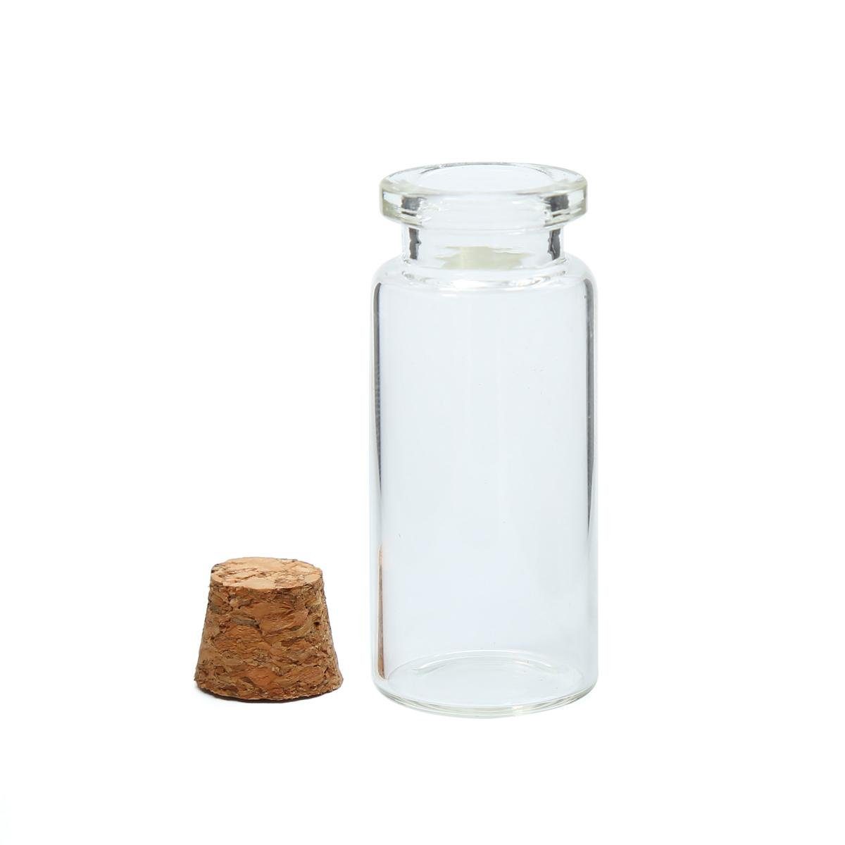 ZADAWERK Deko-Glas Mini-Glasflaschen mit Korken - Kleinteil-Aufbewahrung - - ml mm, Gewürze für Set), - - Puder Ø Fläschchen Likör 20 St., Öl (10 22x50