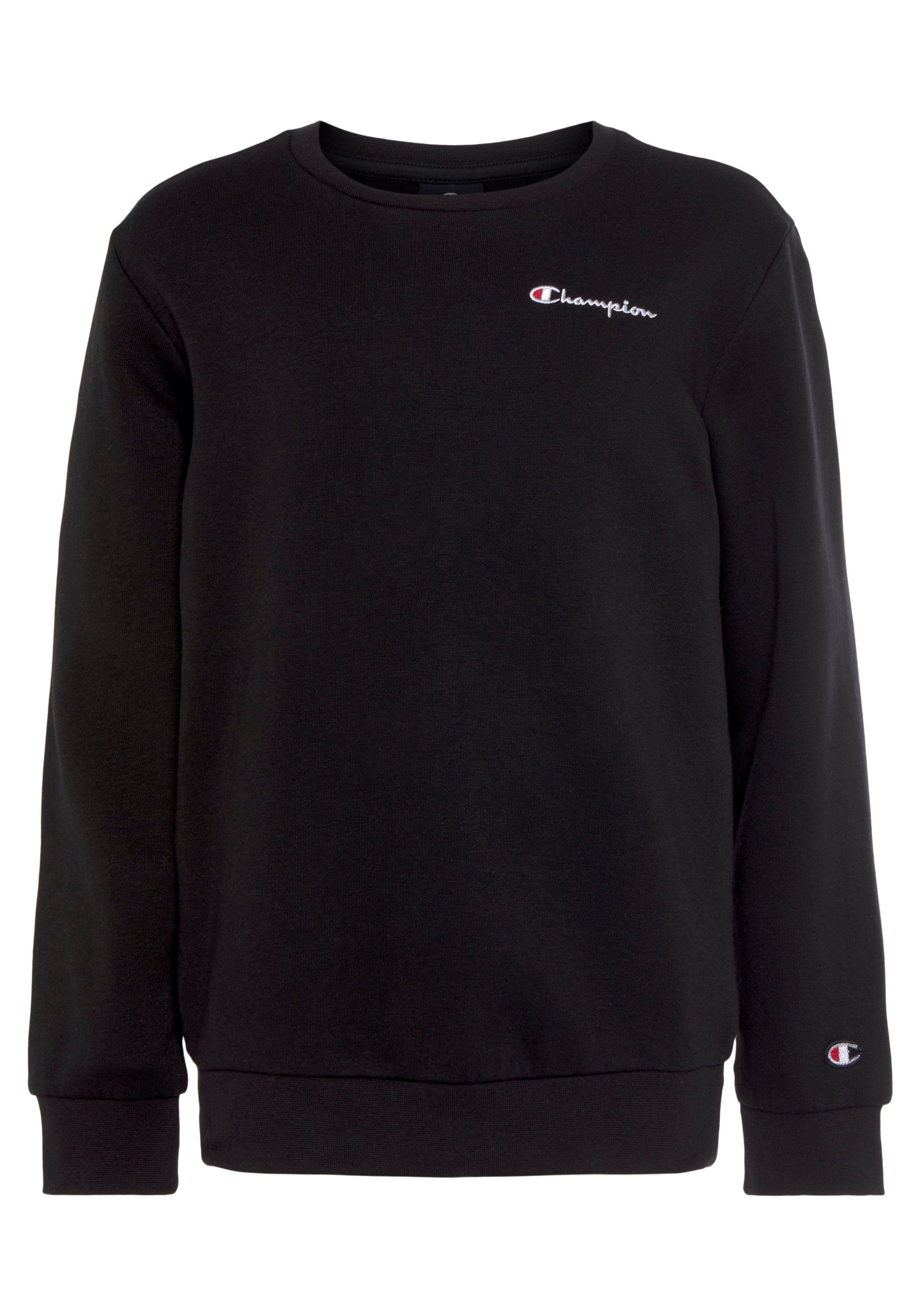 Champion Sweatshirt Classic Crewneck Sweatshirt Kinder Logo - schwarz für small