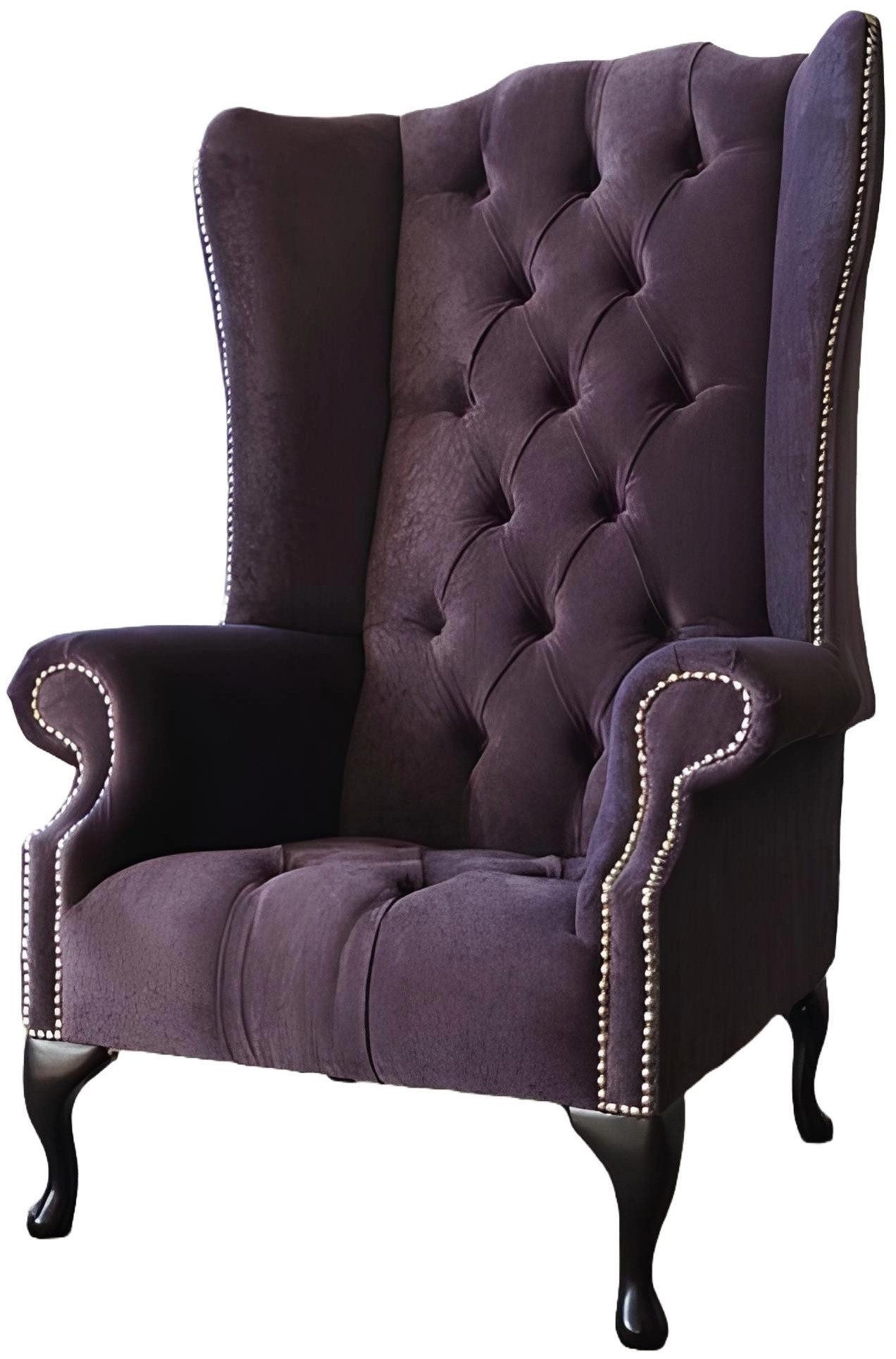 Xlmoebel Ohrensessel Chesterfield Ohrensessel in edlem Bezug und bequemer Polsterung (Ohrensessel (1Sitzer), Hergestellt in Europa
