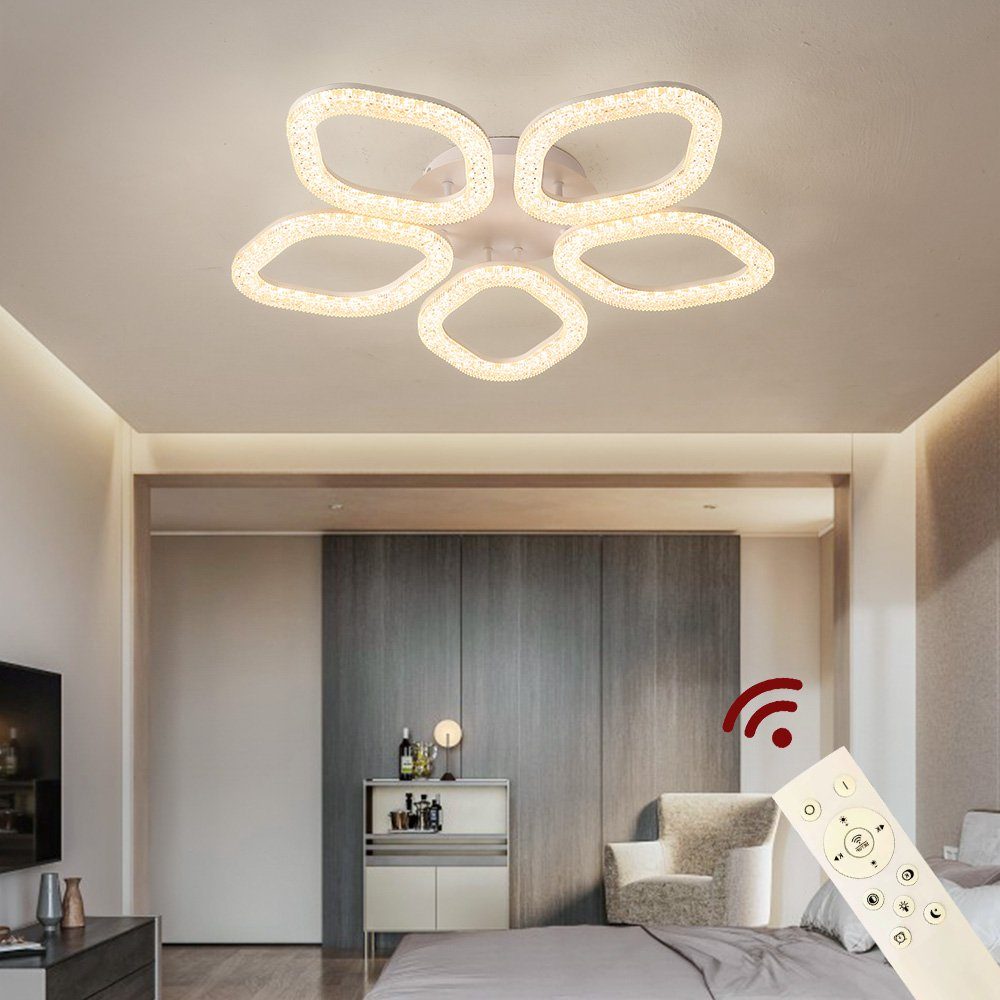 Euroton LED Deckenleuchte LED Deckenlampe XL DL Fernbedienung Lichtfarbe/Helligkeit einstellbar, LED fest integriert, mit Fernbedienung kaltweiß-neutalweiß -war – Bild 4 von 5