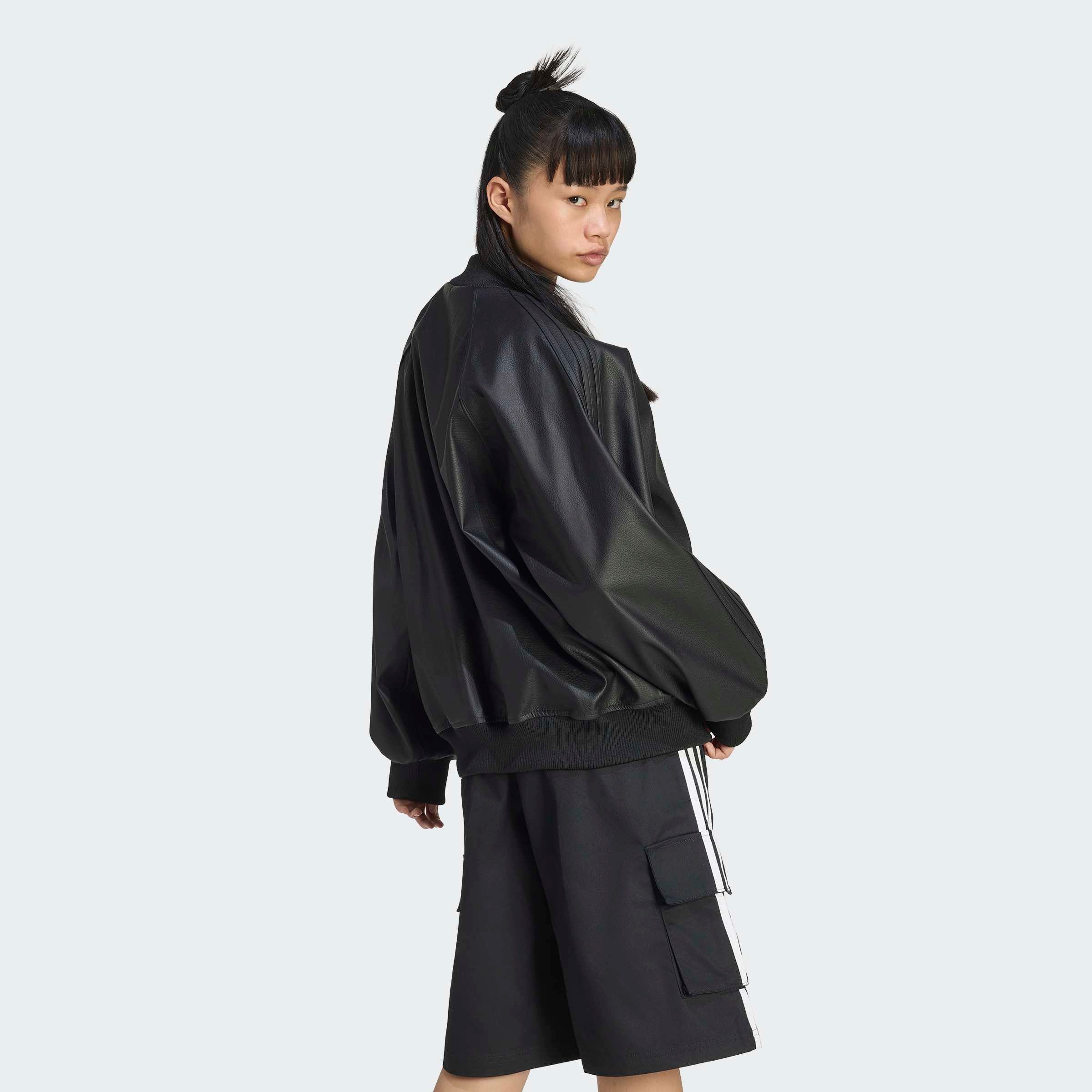 adidas Originals Outdoorjacke PLTHR SST TT für Erwachsene, mit Reißverschluss, aus Polyurethan