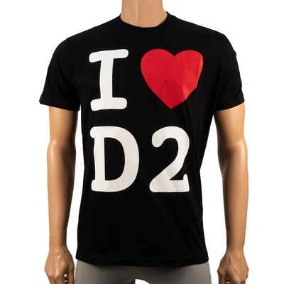 Dsquared2 T-Shirt I love D2 schwarz