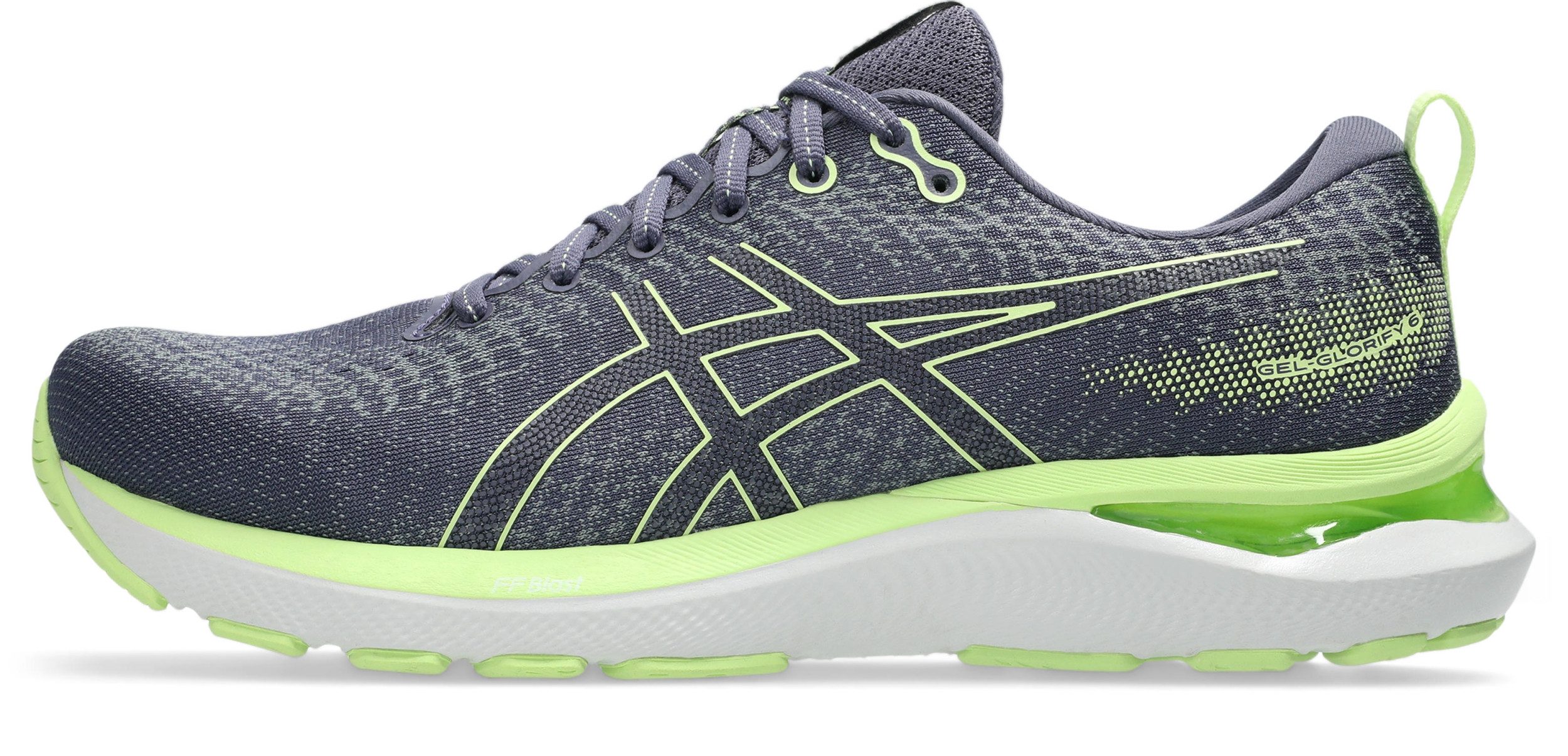 Asics GEL-GLORIFY 6 - Herren Laufschuh - Indigo Fog/Lime Green Laufschuh