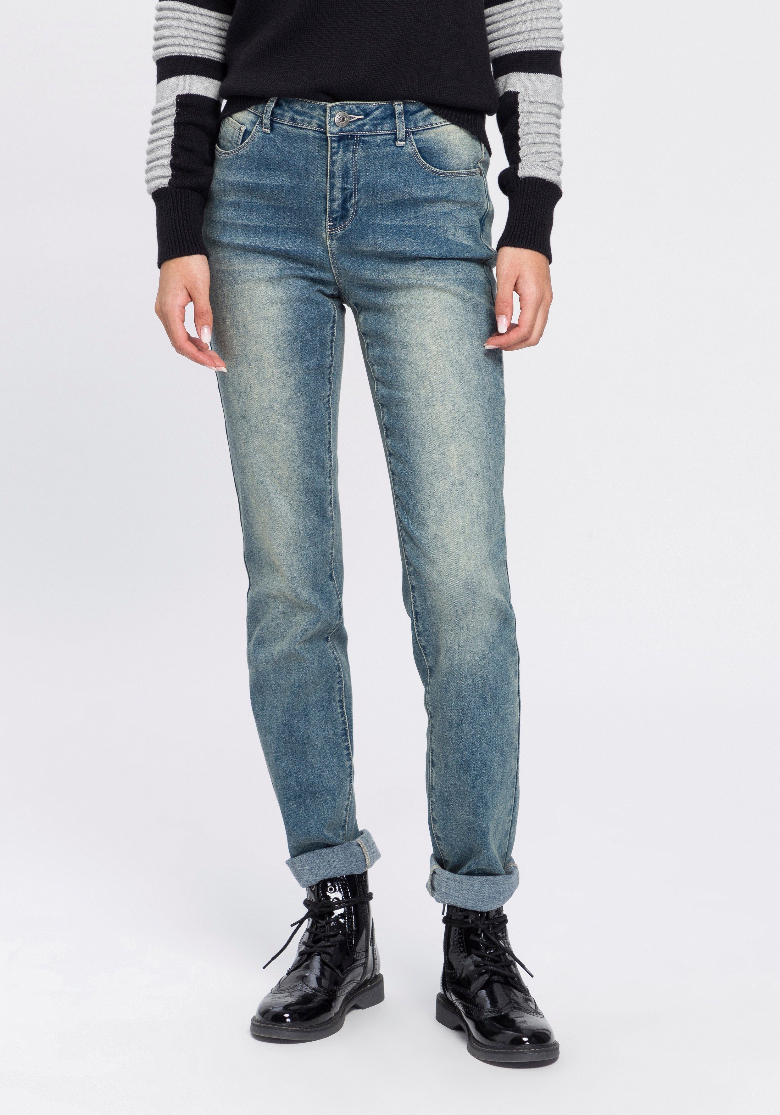 Skinny-fit-Jeans mit Effekt Arizona Thermo High Waist