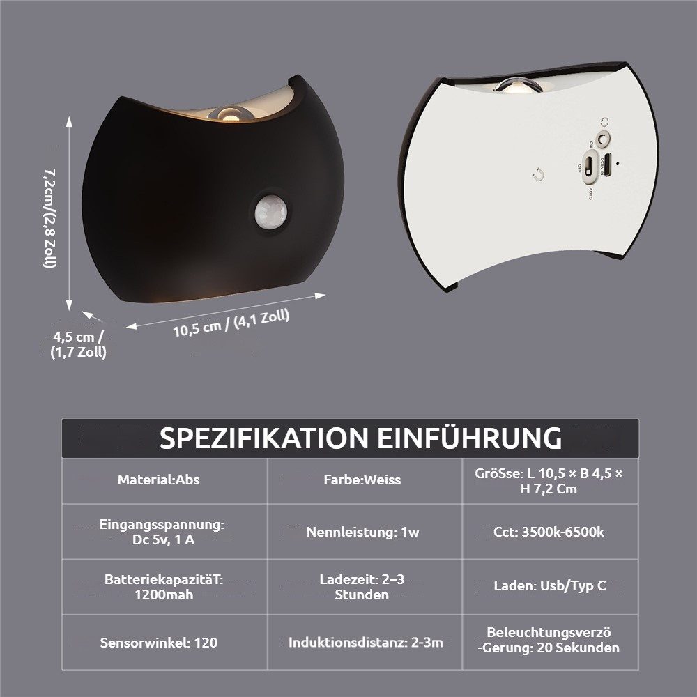 VIVIHEYDAY LED Wandleuchte mit Bewegungsmelder, Kabellose günstig online kaufen