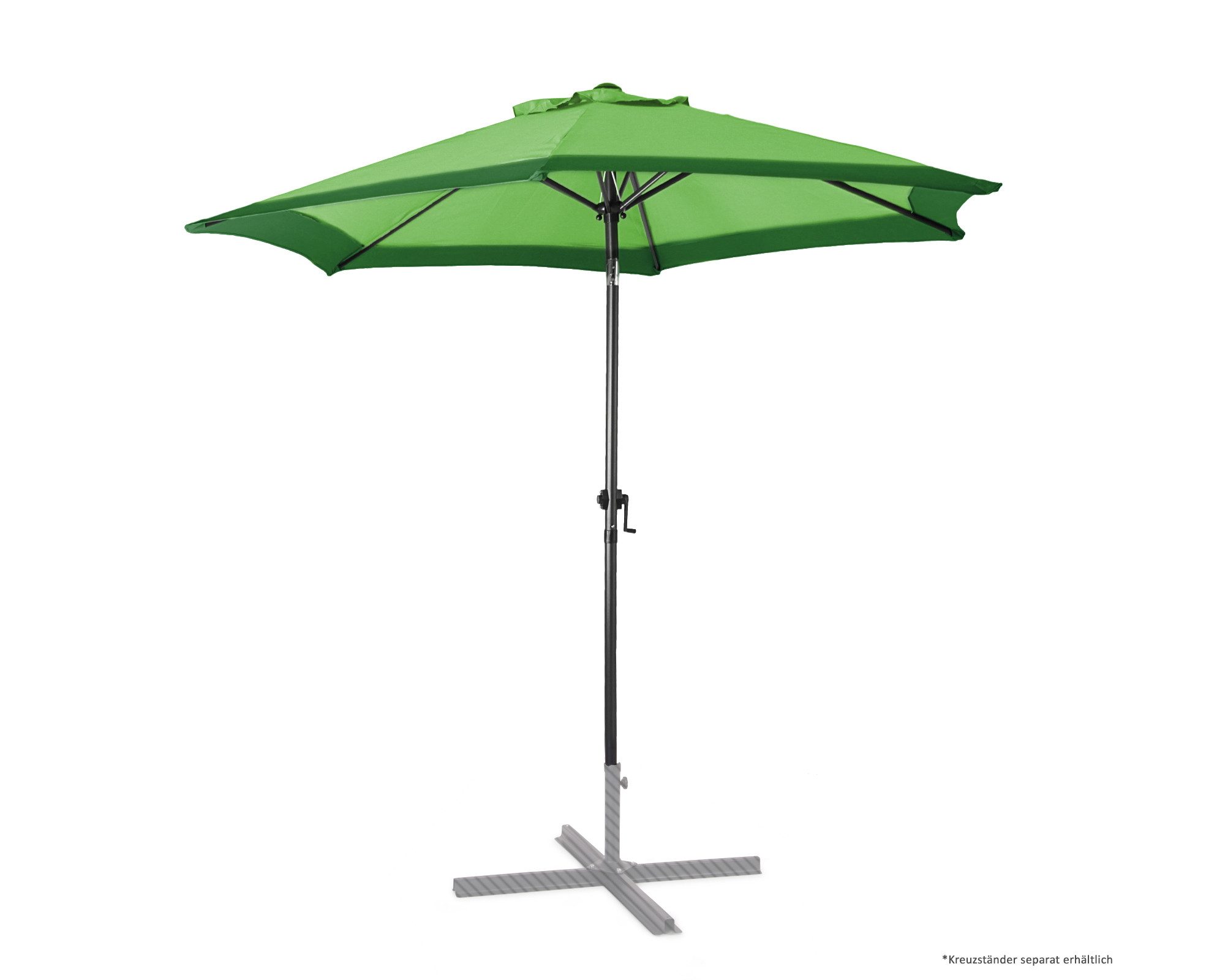 ONDIS24 Marktschirm Sonnenschirm 2,5 Meter Sonnenschutz mit Kurbel, Knick-Gelenk