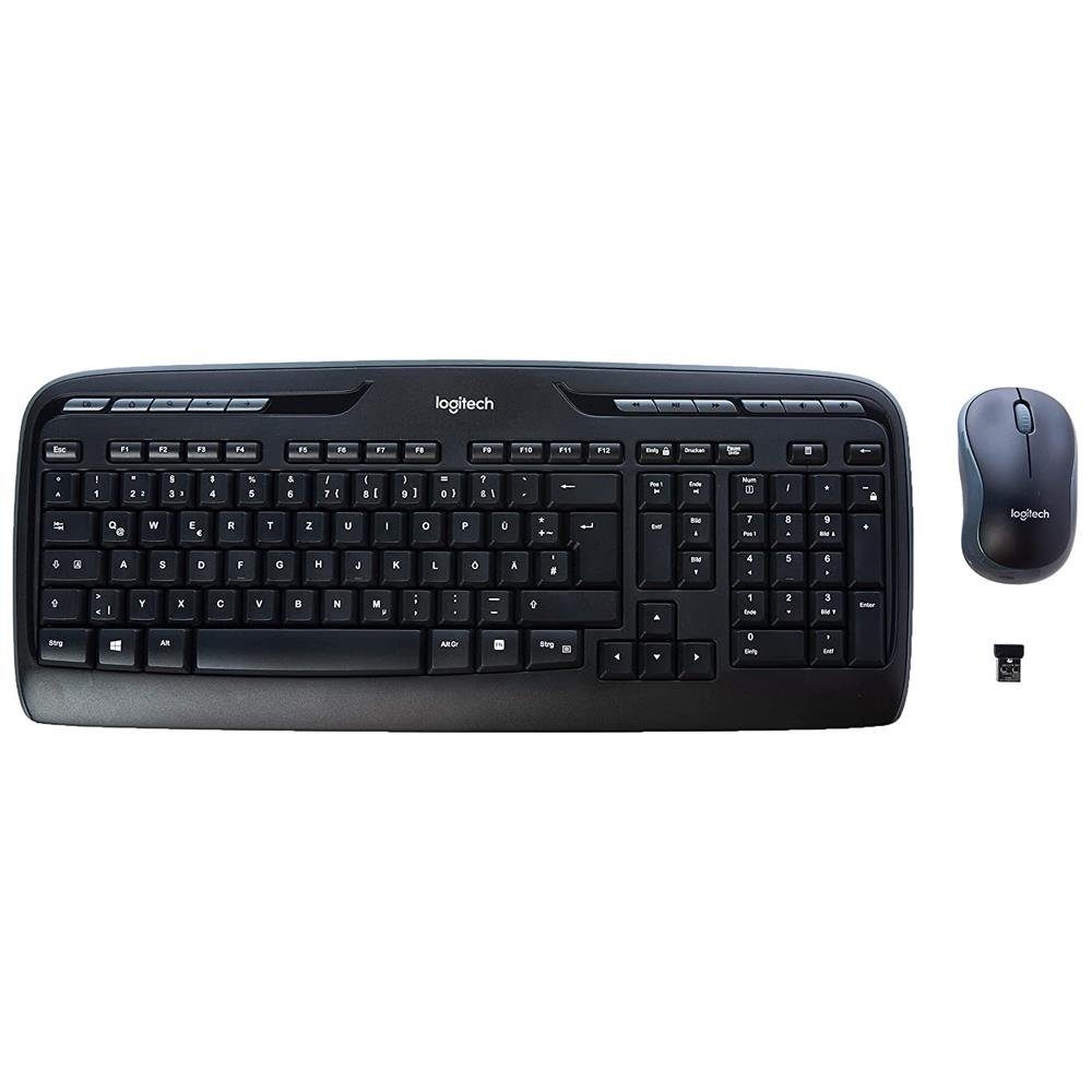 ZMC »Logitech MK330 Tastatur + Maus Set« Tastatur- und Maus-Set, Funk  Wireless Kabellos QWERTZ Keyboard Deutsch