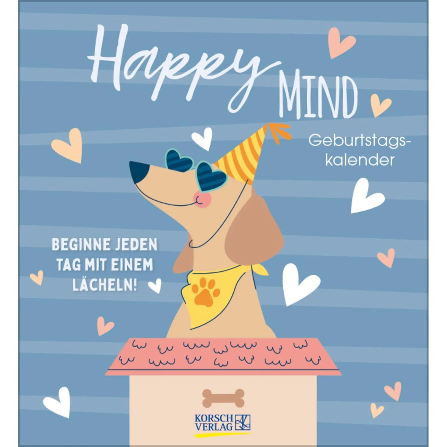 Korsch Verlag Wandkalender Geburtstagskalender Happy Mind