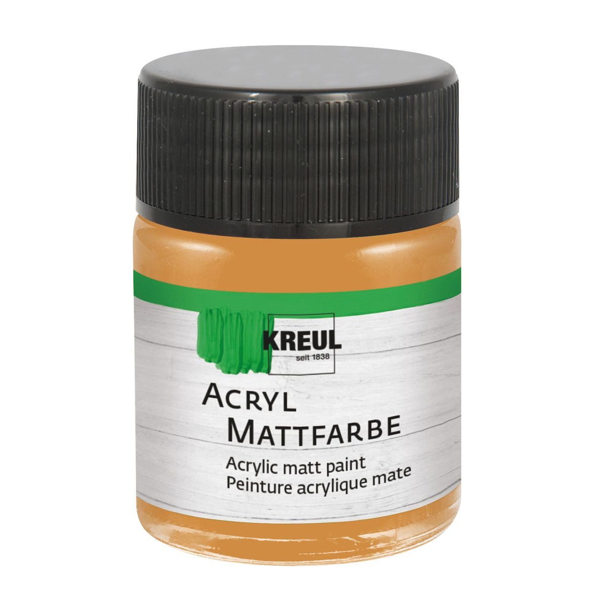 C. KREUL Acrylfarbe KREUL Acryl Mattfarbe ocker 50ml Glas