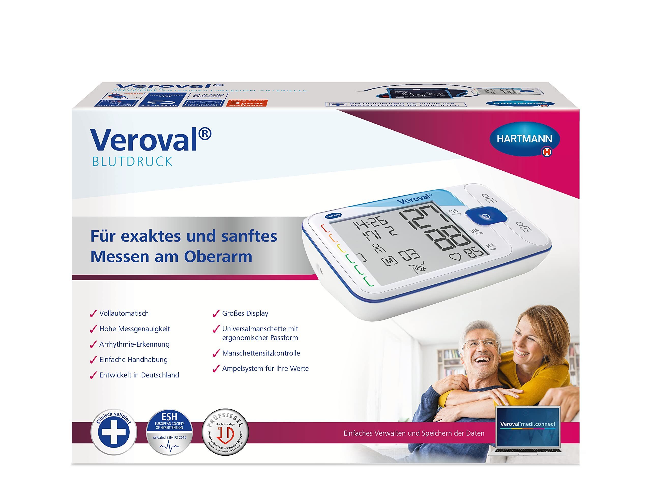 Wundpflaster Hartmann Veroval compact Oberarm-Blutdruckmessgerät