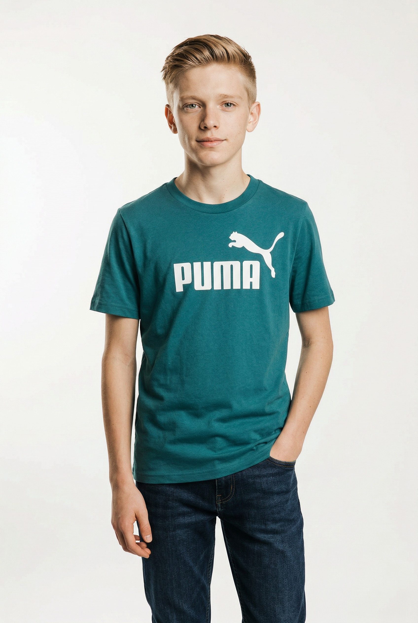 PUMA T-Shirt ESS NO. 1 LOGO TEE B mit Rundhalsausschnitt, kurzärmlig, ohne Kapuze