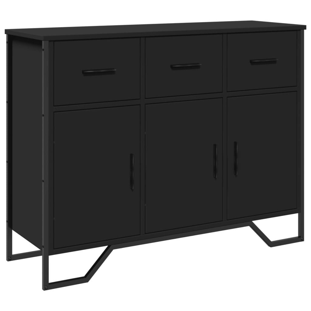 vidaXL Sideboard Sideboard Schwarz 97x32,5x74,5 cm günstig online kaufen