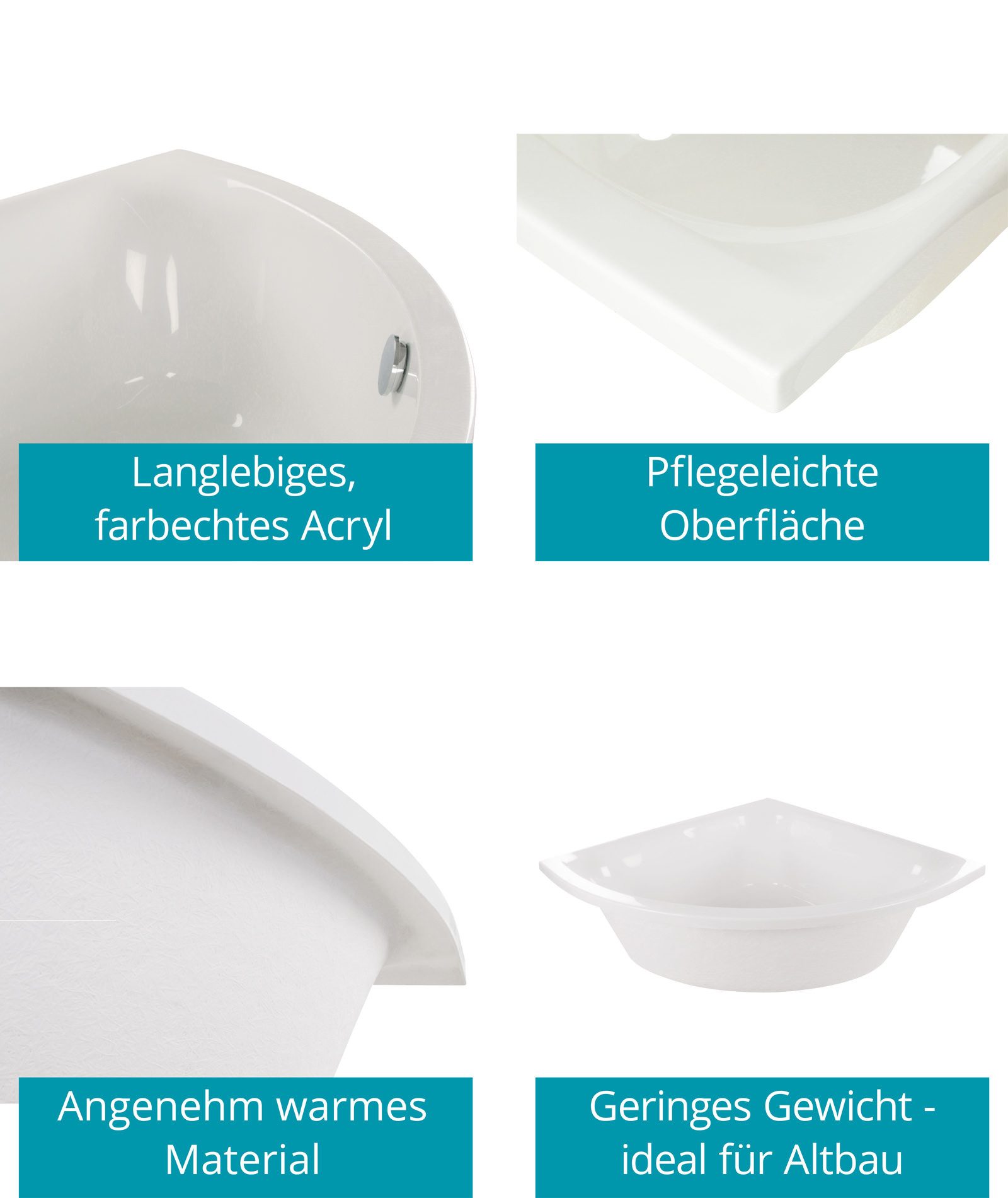 Calmwaters Eckwanne Modern Small 2, (1-tlg), günstig online kaufen